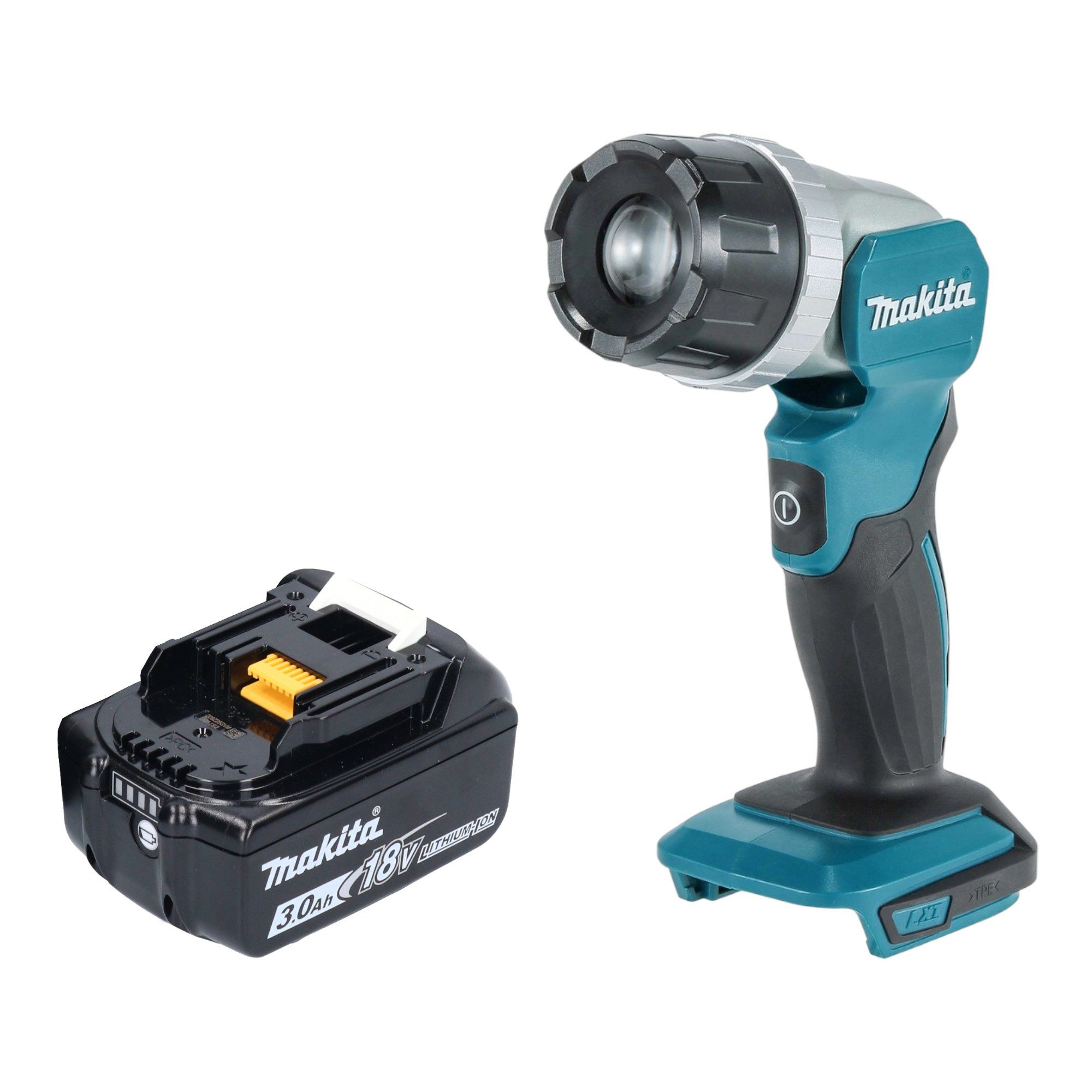 Makita Baustrahler DML 808 F1 Akku Handstrahler 14,4 / 18 V 190 lm LED + 1x Akku 3,0 Ah