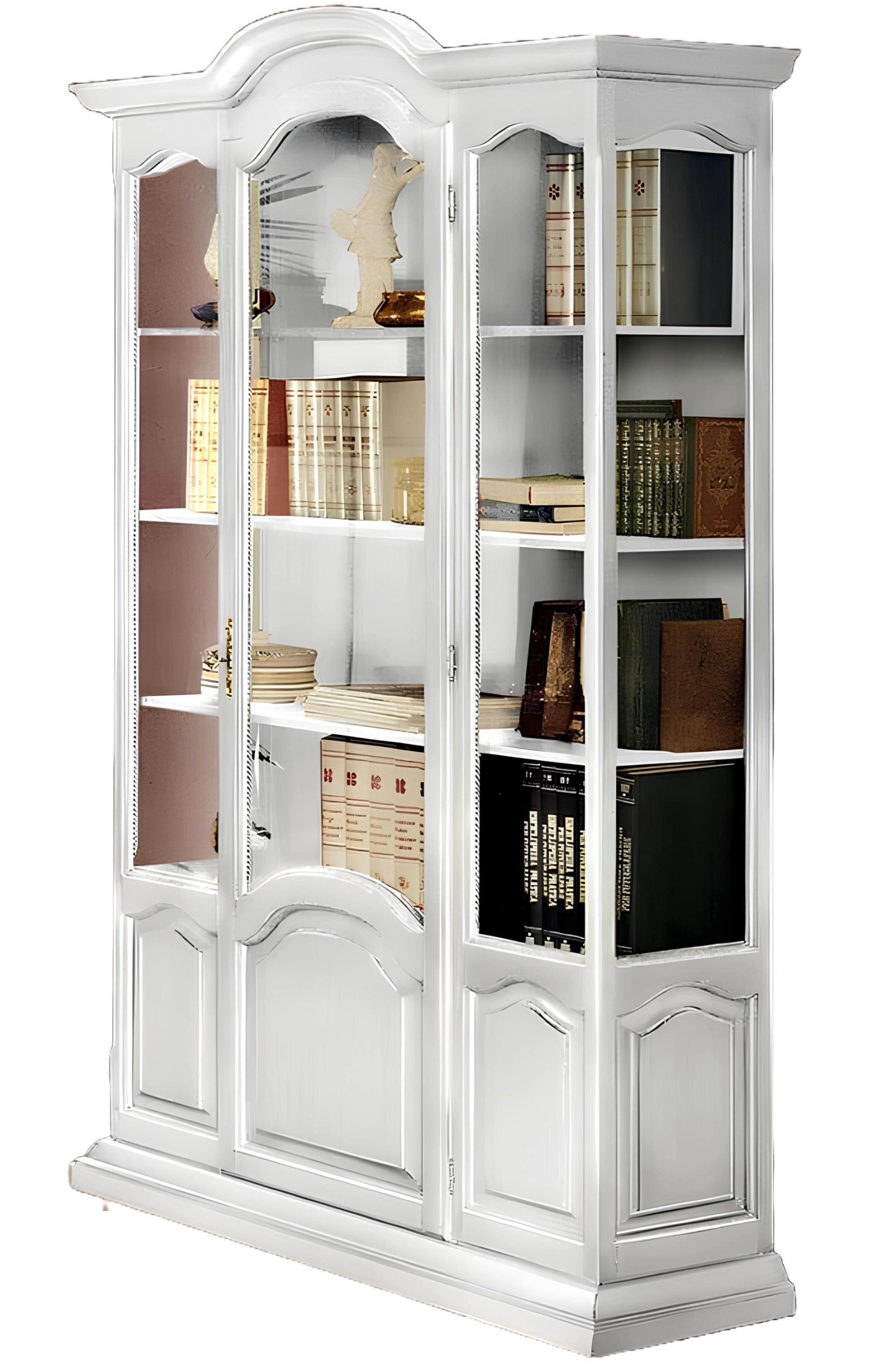 Xlmoebel Glasvitrine Neue Holz Vitrine für Bücher und Büromöbel - Regal und Schrank für (Vitrine) Hergestellt in Europa