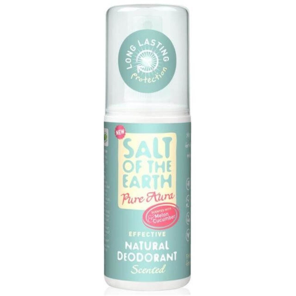 Salt of the earth Deo-Roller 100 Natürliches Deodorant Melone Gurke Reines Aura Natura L Deodorant