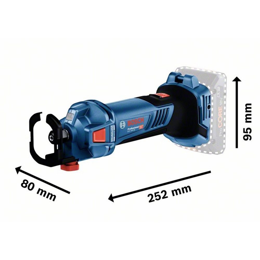 Bosch Professional Mauernutfräse Bosch Professional GCU 18V-30 solo Akku-Trockenbaufräse 18 V