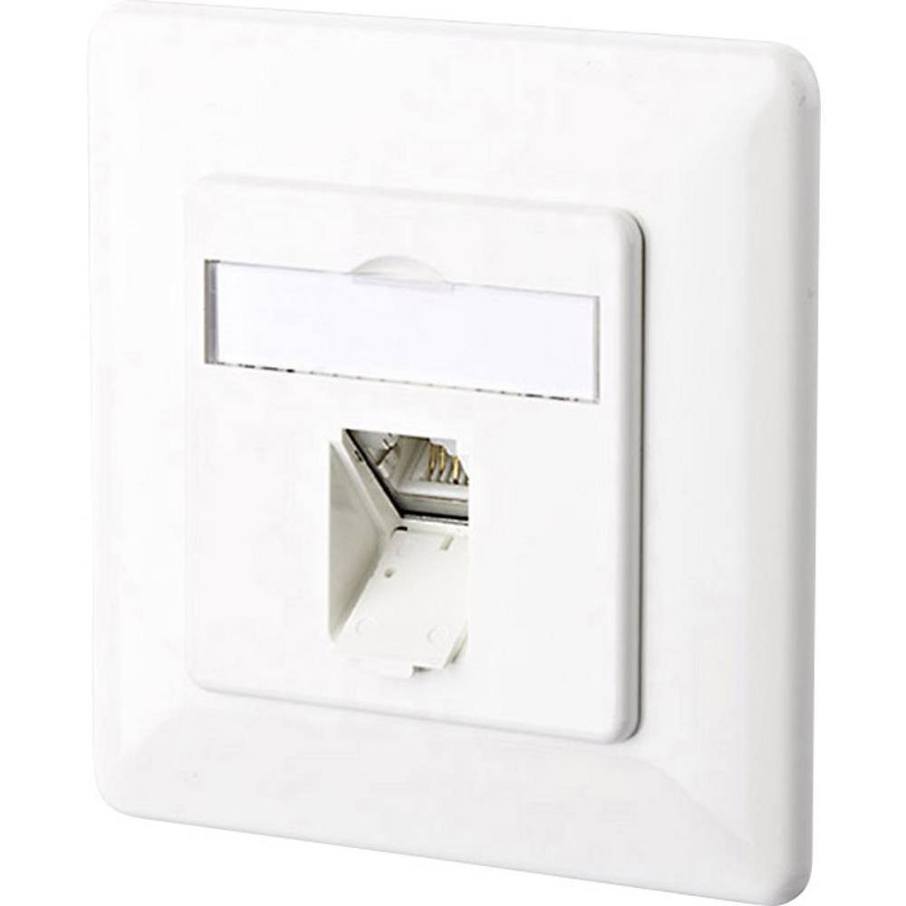 Metz Connect CAT 6a RAL 9010 Unterputz-Netzwerkdose 1x RJ45 130C371002-I Netzwerk-Adapter, Modulfähig
