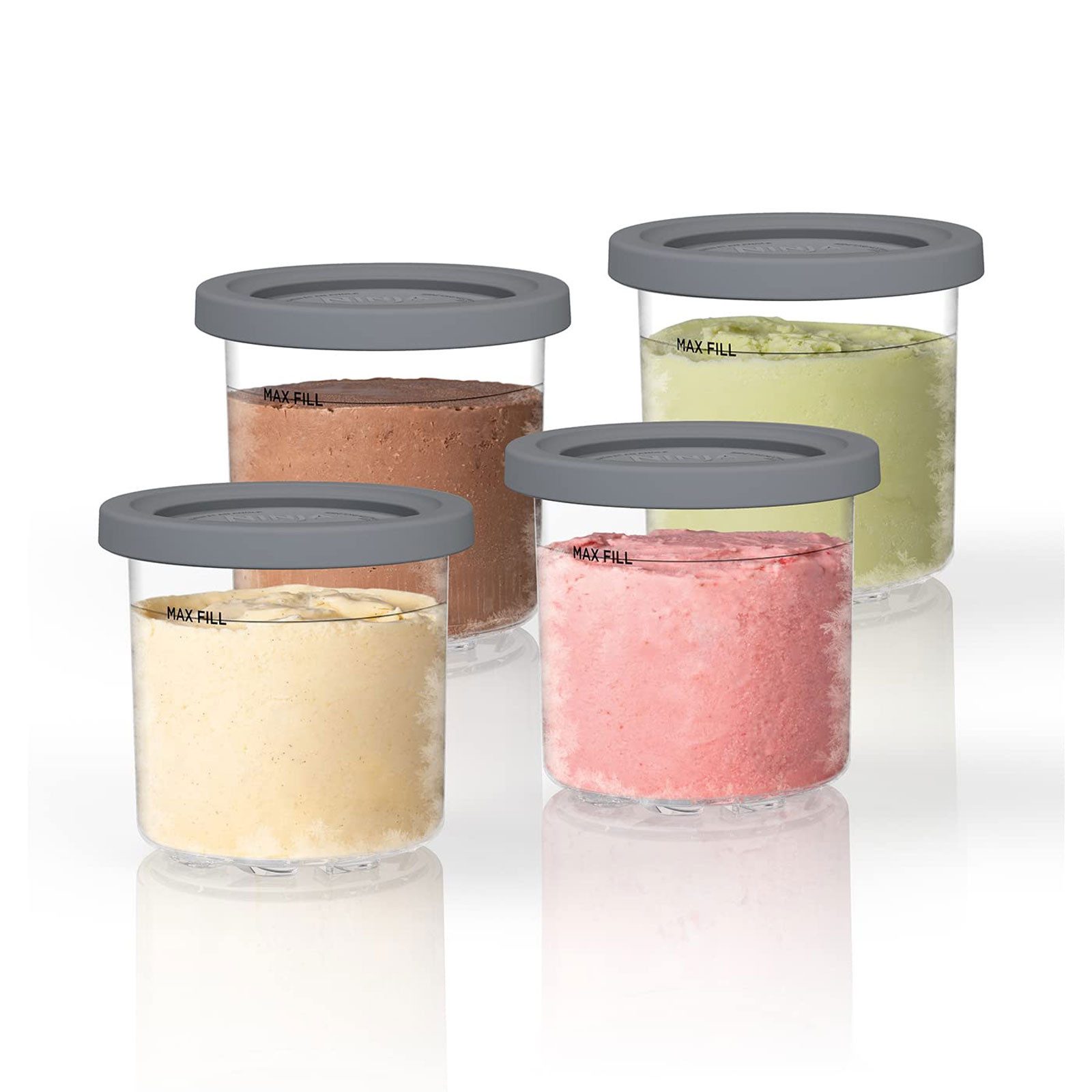 NINJA Aufbewahrungsbox XSK4PINTEUUK, 4 Dessert-Behälter mit Deckel