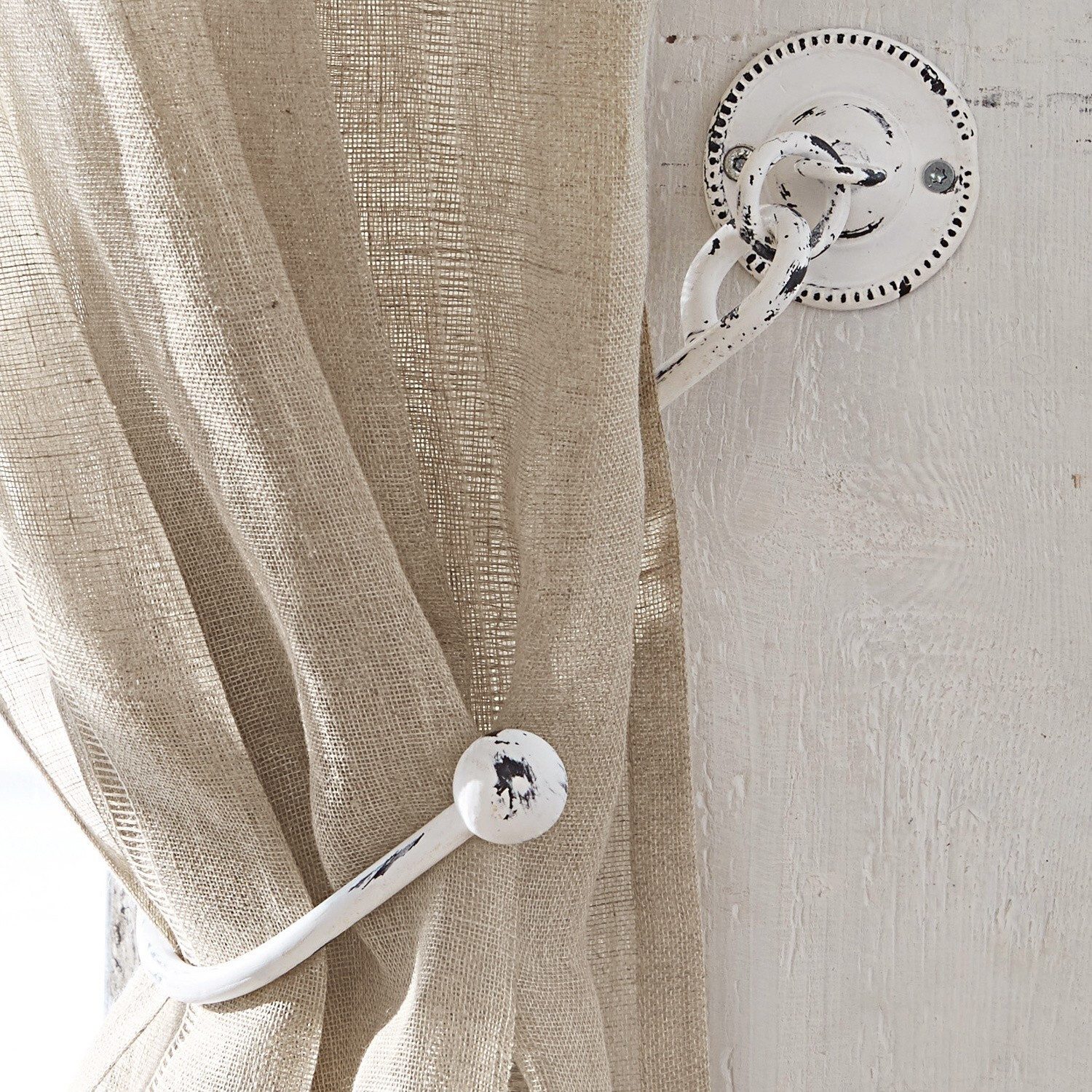 Mirabeau Gardinenstange Gardinenhalter 2er Set Lille weiß, Ø 0 mm, Eisen günstig online kaufen