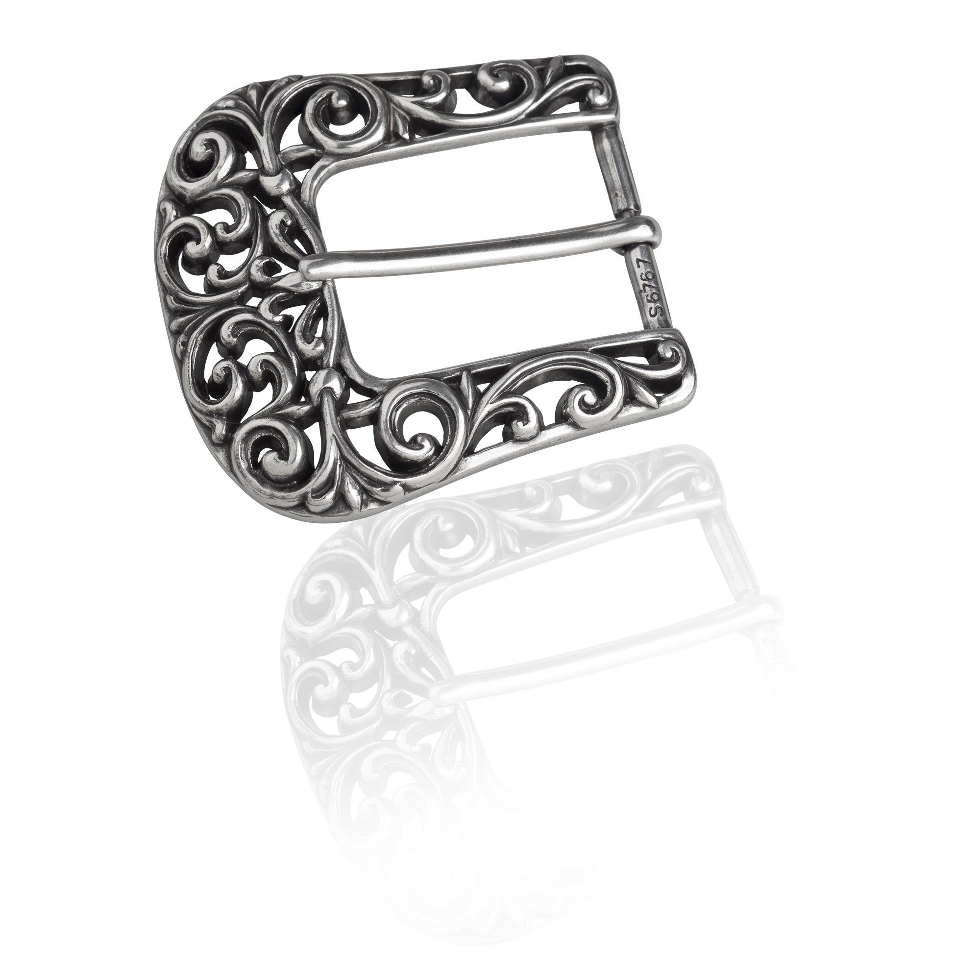 Gürtelschnalle 30mm Metall Silber - Buckle Royal - 334107520020