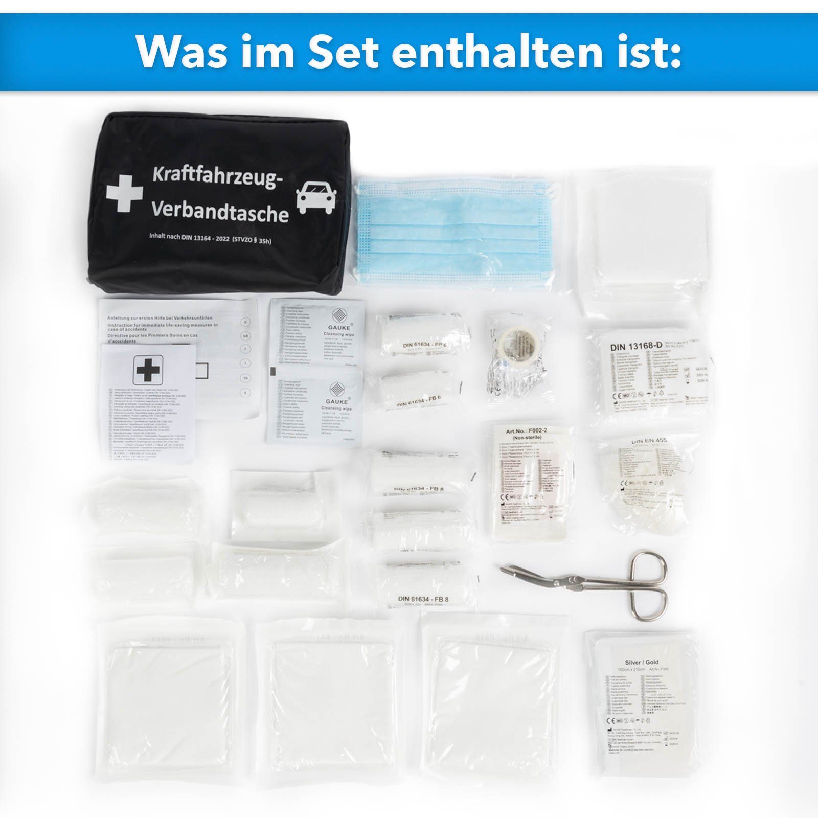 Karat KFZ-Verbandtasche DIN 13164, Europaweit gültig – Bild 3 von 5