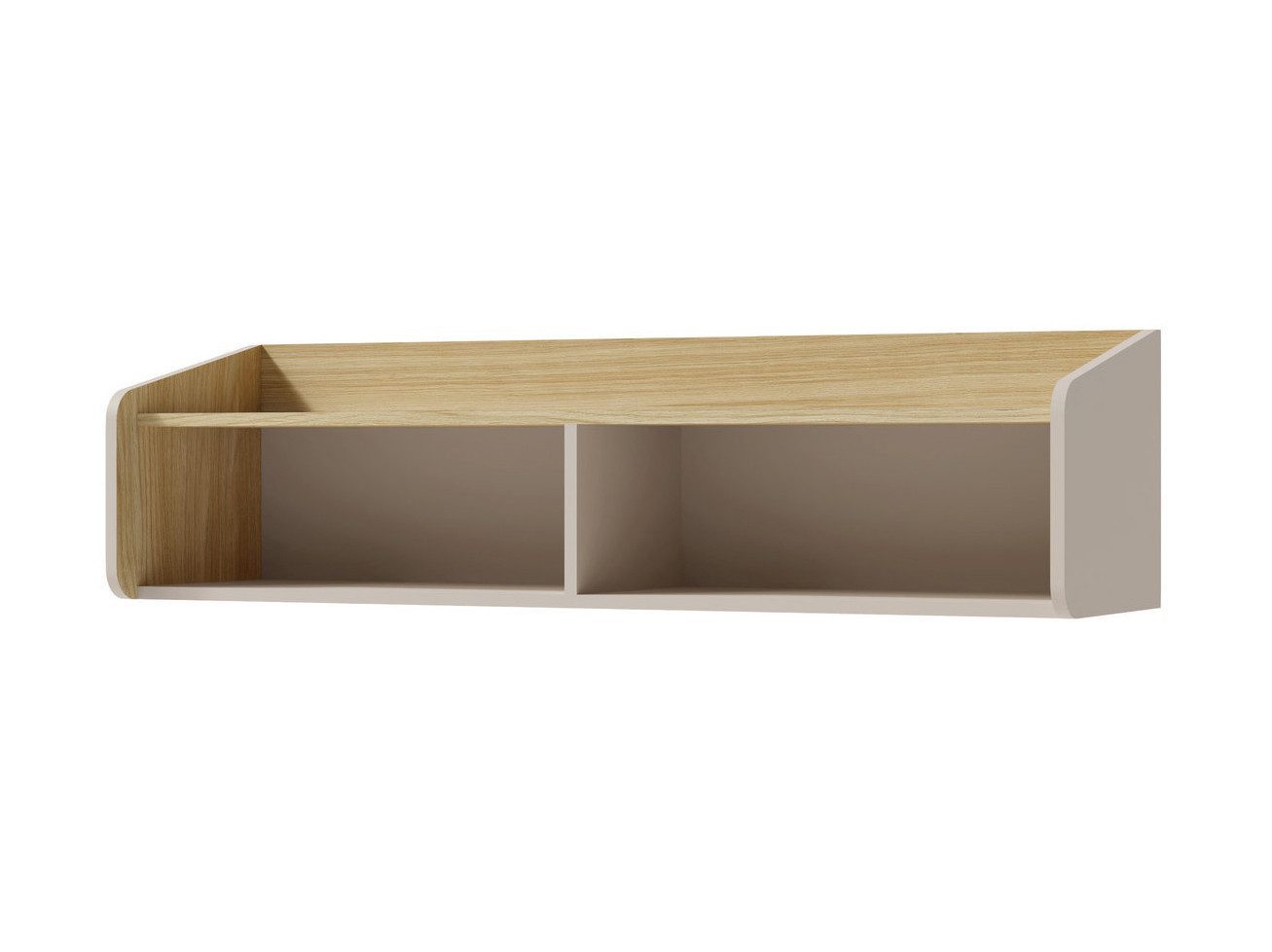 Beautysofa Hängeregal ALEX mit 3 offenen Einlegeböden, erhältlich in zwei trendigen Farben- Eukalyptus oder Sandbeige, Breite: 125 cm