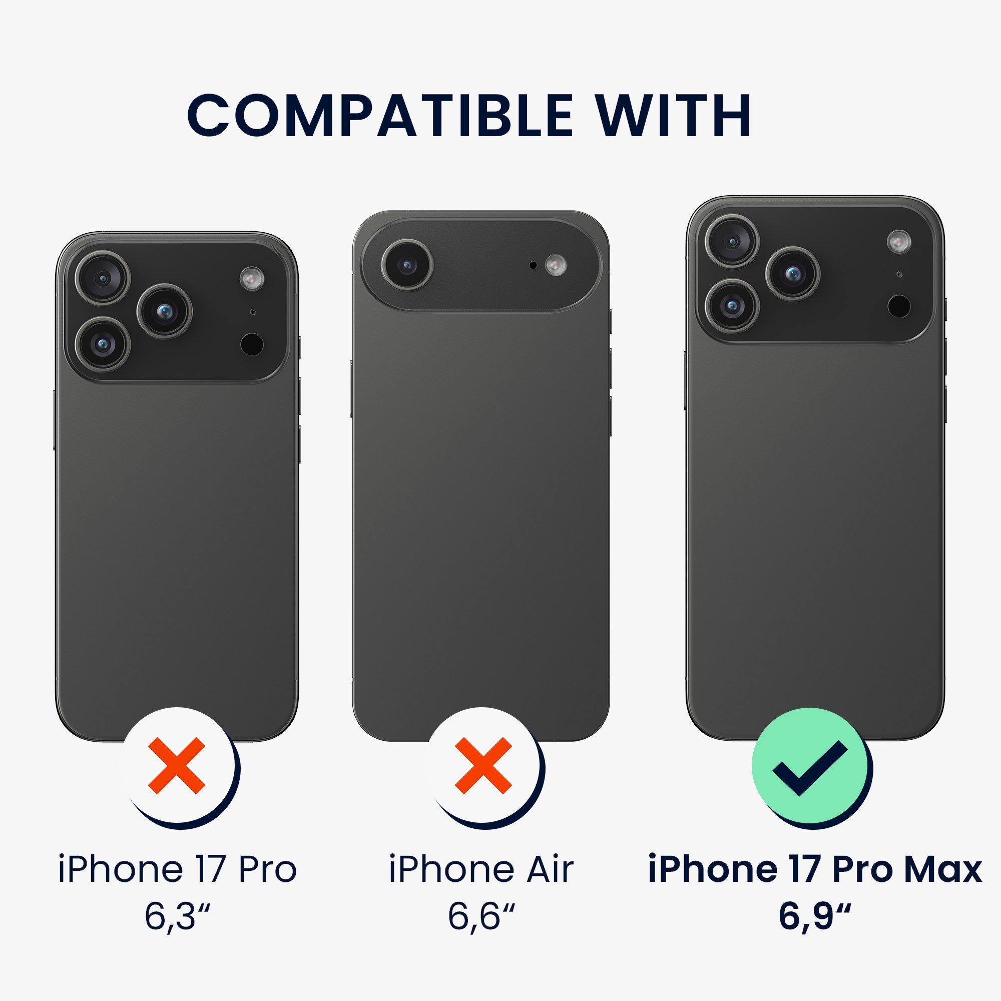 kwmobile Smartphone-Hülle Hülle mit Kartenfach für Apple iPhone 18 Pro Max / iPhone 17 Pro Max, Handyhülle iPhone 18 Pro Max / iPhone 17 Pro Max mit Kartenfach  – Bild 2 von 5