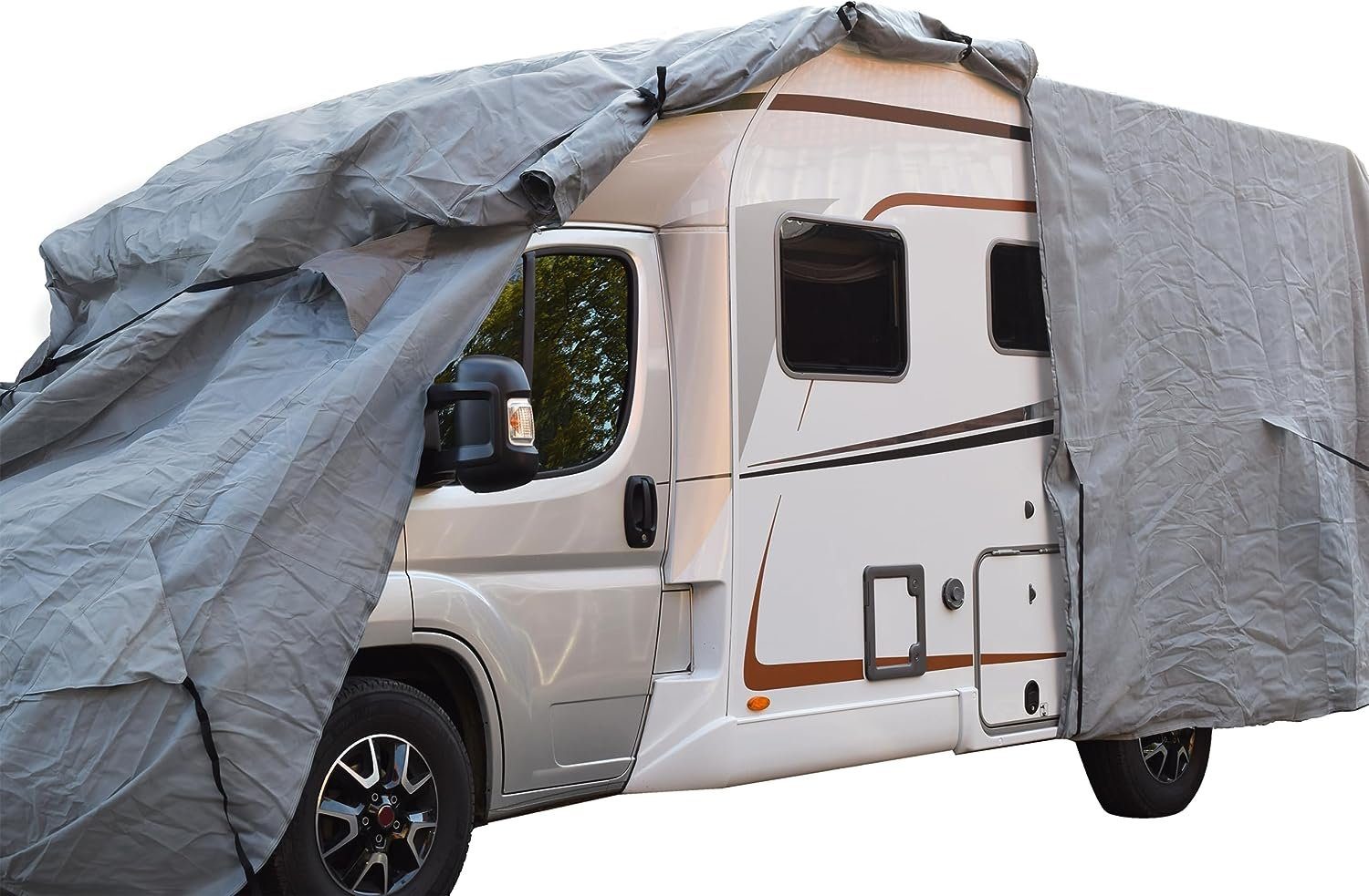 Green Yard Wohnmobilschutzhülle Wohnmobil Schutzhülle mit Reflektoren Größe M 610 x 235 x 275 cm (1 Stück, inkl. Tragetasche), UV-beständig, schimmelresistent und reißfest