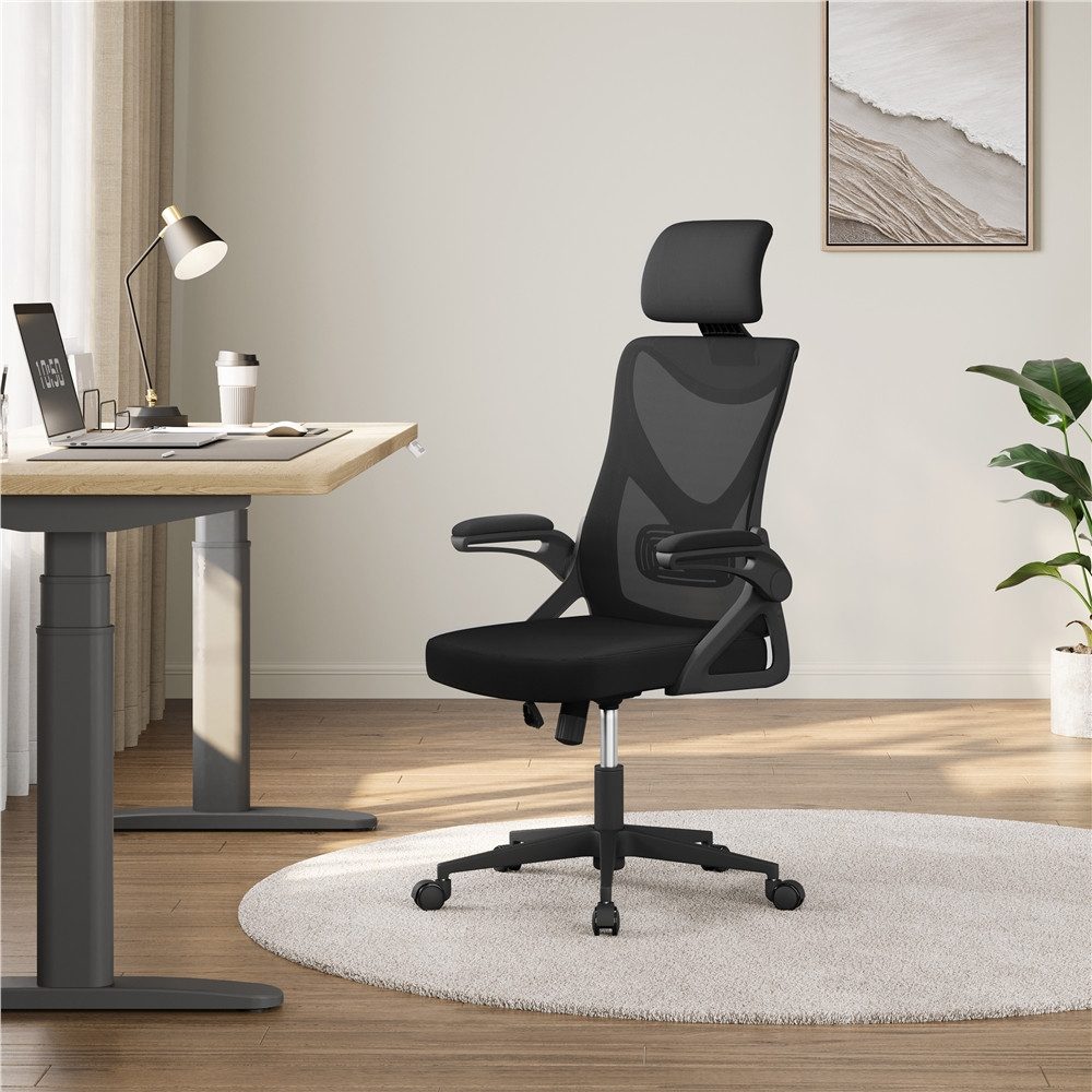 Yaheetech Drehstuhl Bequemer Bürostuhl Ergonomischer Schreibtischstuhl, Arb günstig online kaufen