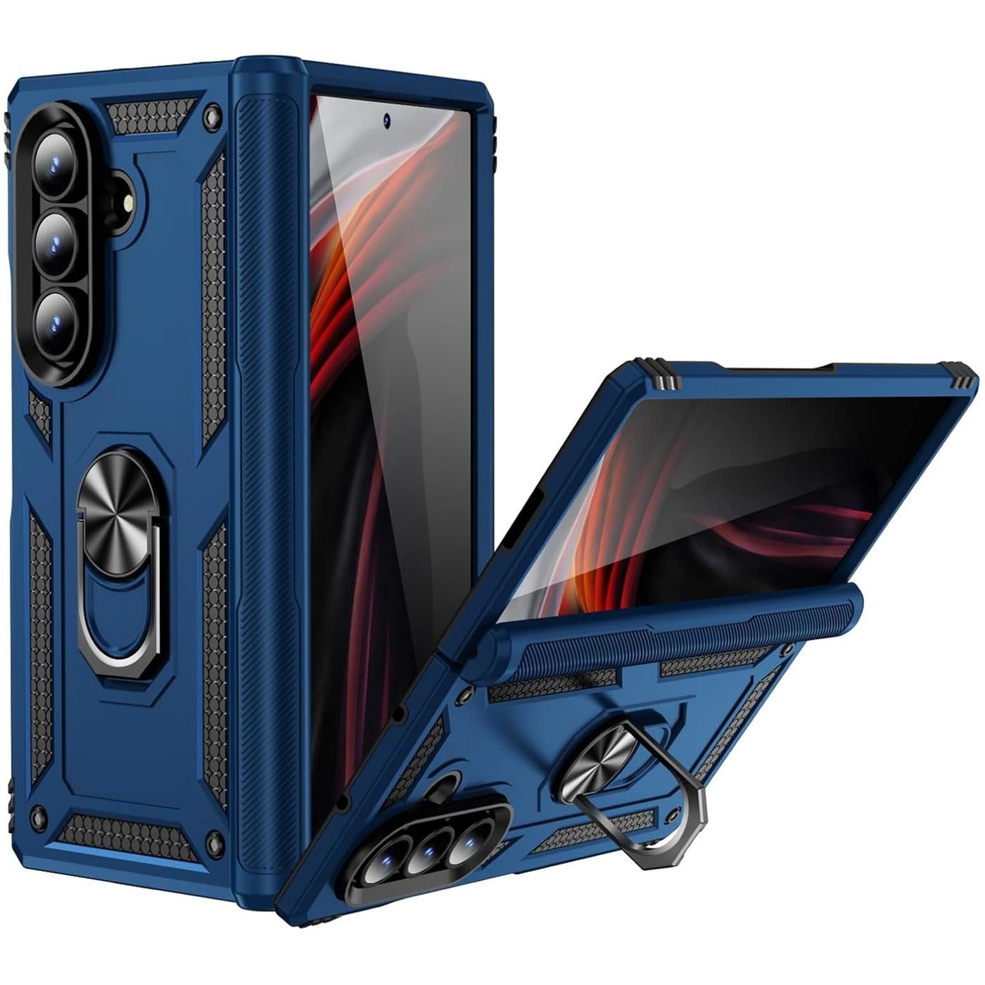 CoolGadget Handyhülle Armor Shield Case für Samsung Galaxy Z Fold 7 8 Zoll, Outdoor Cover Magnet Ringhalterung Handy Hülle für Galaxy Z Fold 7 5G