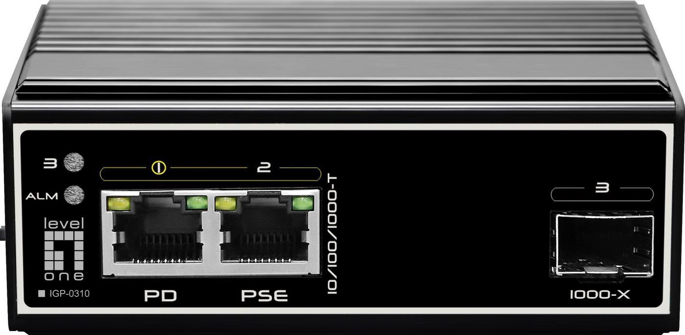 LEVELONE Switch 1x GE IGP-0310 1xGSFP 36W 1xPoE Netzwerk-Switch
