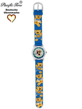 Pacific Time Quarzuhr Kinder Armbanduhr Teddybären Silikonarmband, Gratis Versand