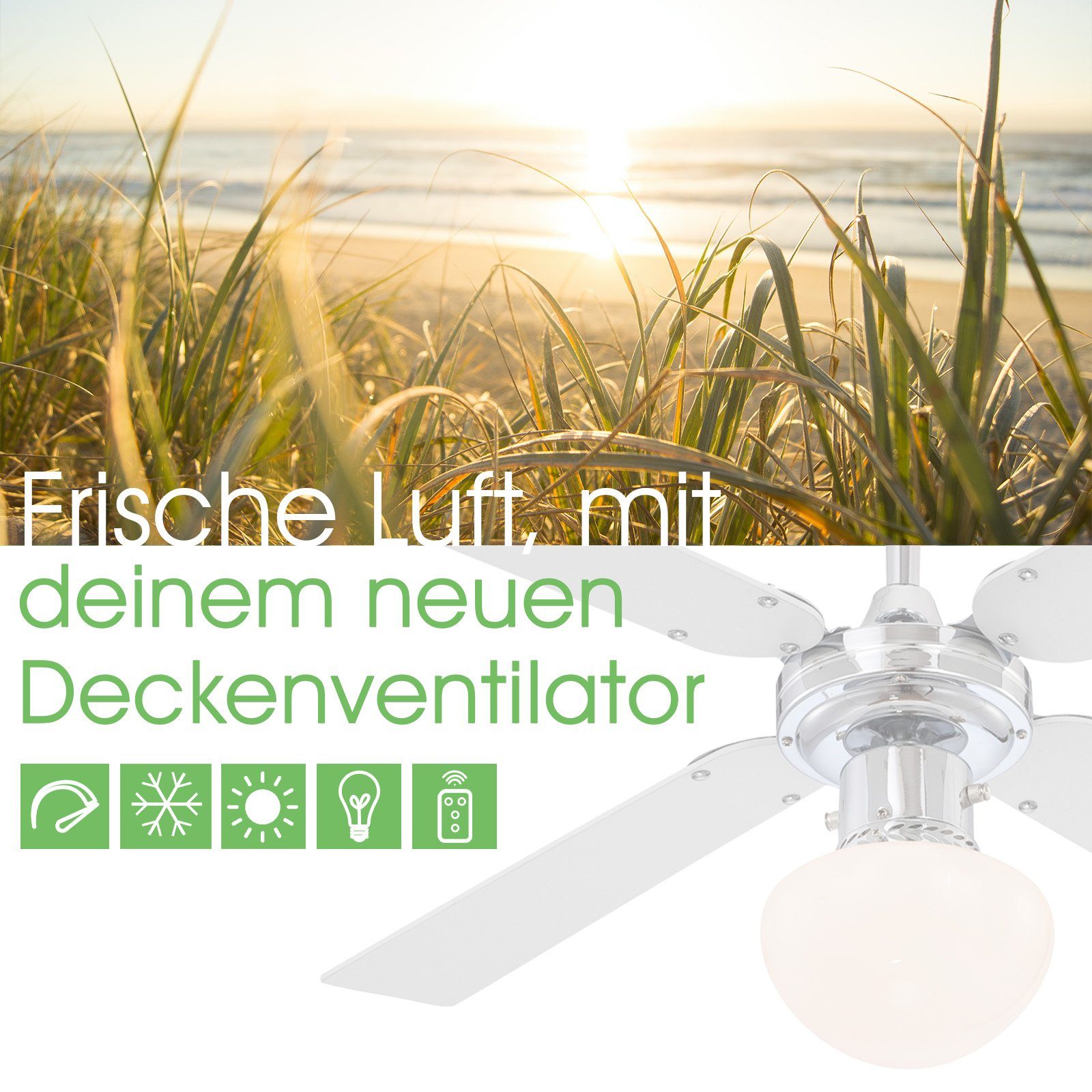 Ventilator Lampe Weiß Deckenventilator und bmf-versand Deckenventilator Fernbedienung mit Licht