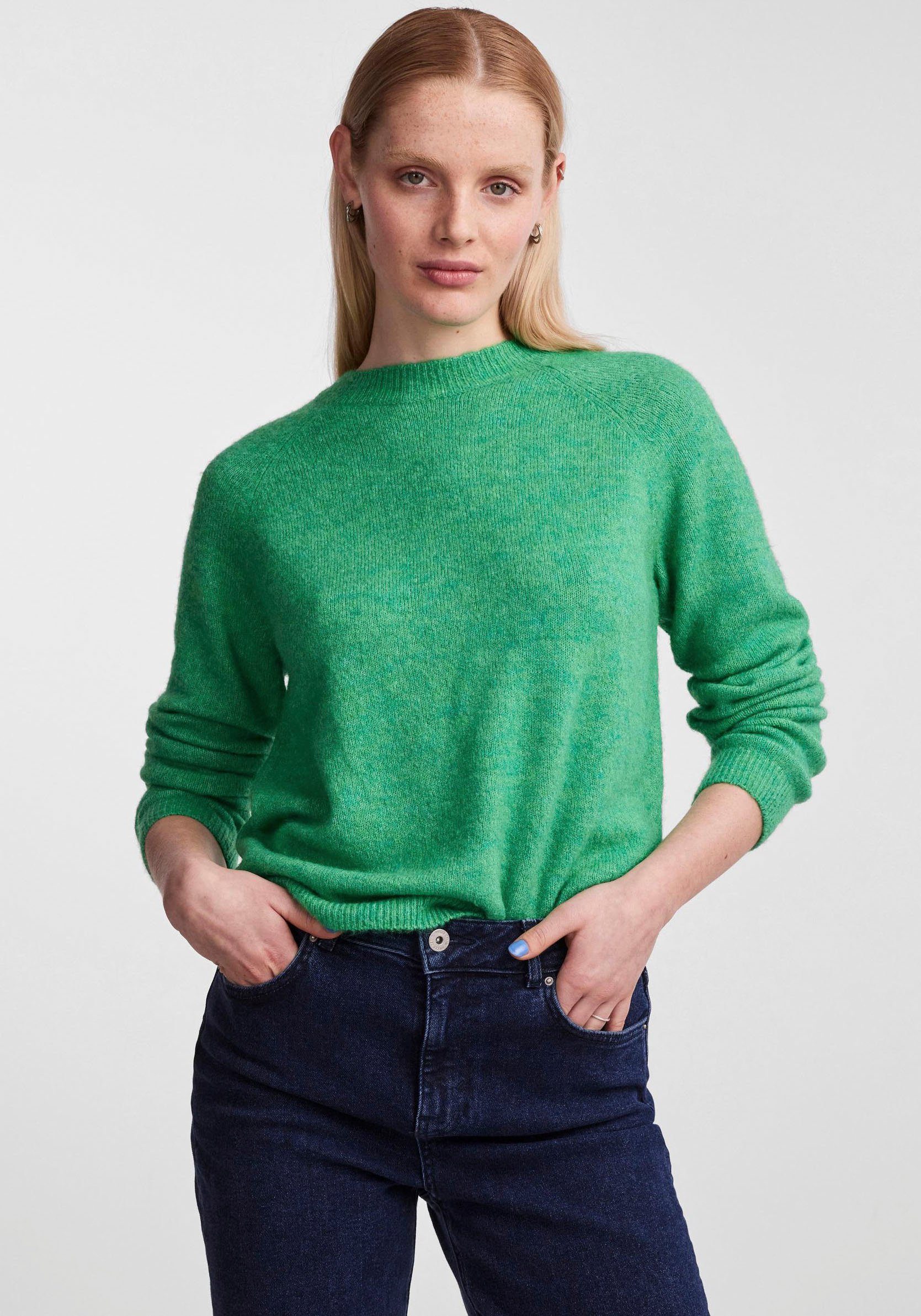 pieces Strickpullover PCJULIANA LS O-NECK KNIT NOOS BC Mint