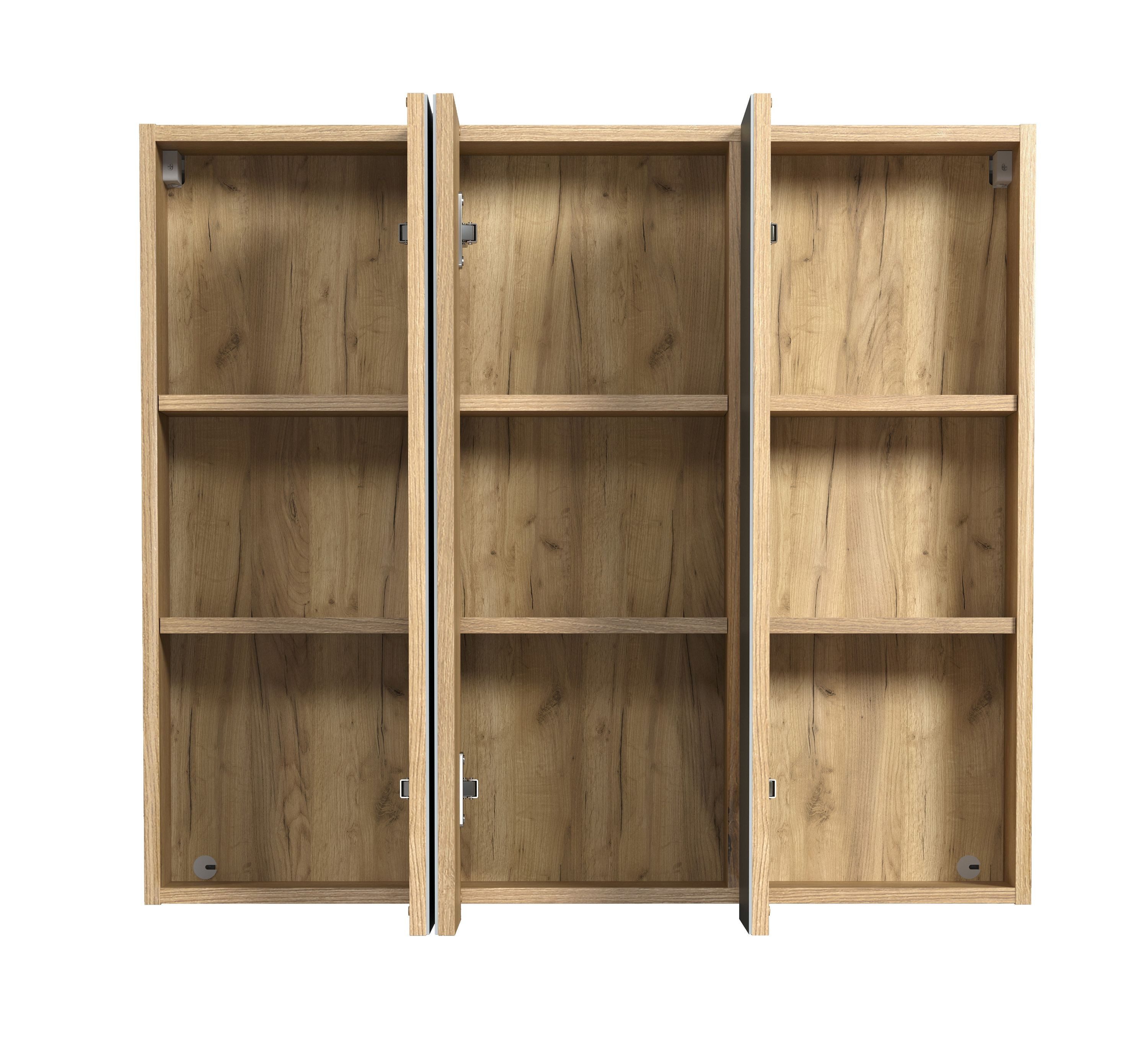 trendteam Badezimmerspiegelschrank (Spiegelschrank) Badspiegel Badschrank 90 x 80 x 20 cm