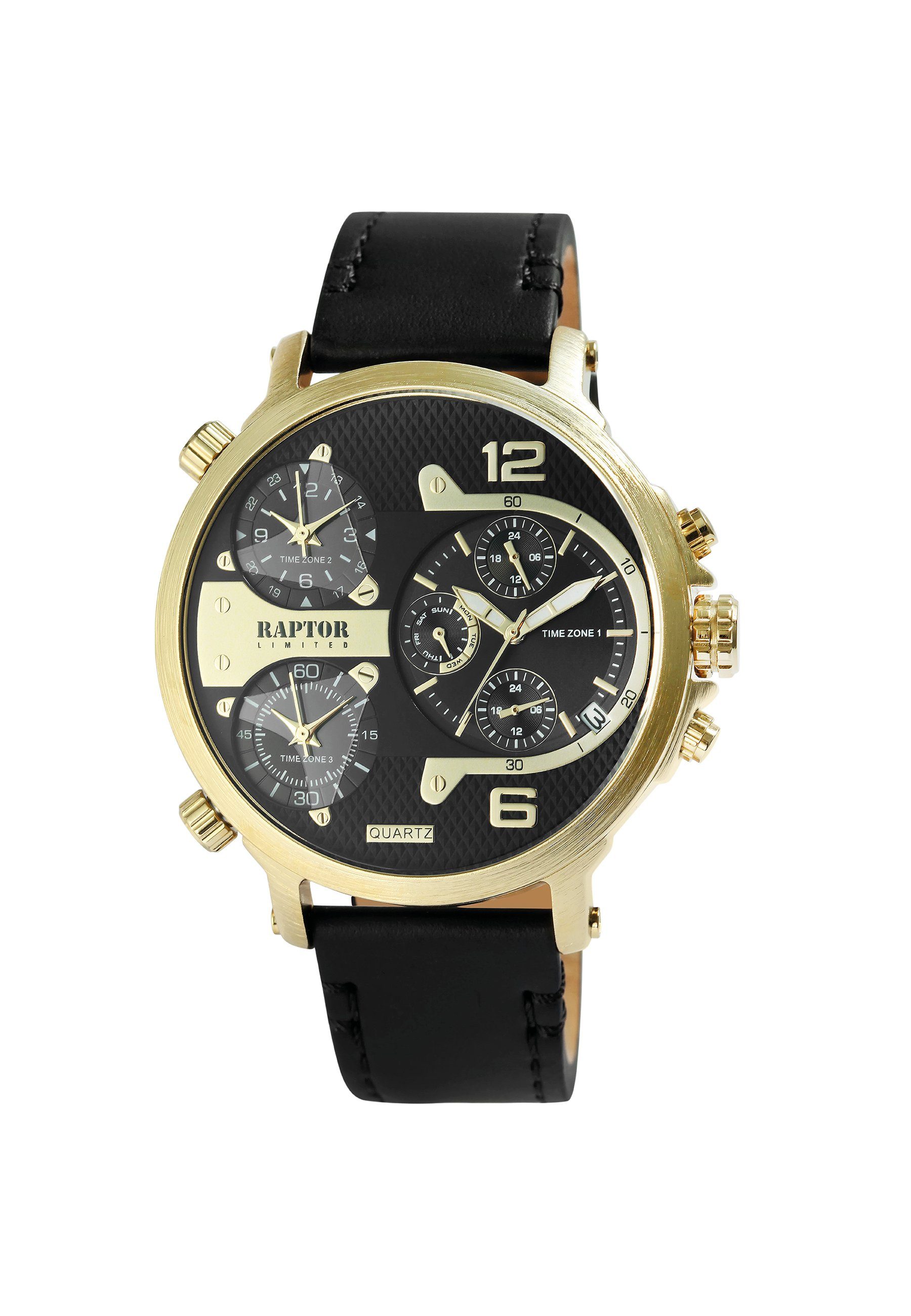 Raptor Limited Quarzuhr Maxx mit Echtlederband, günstig online kaufen