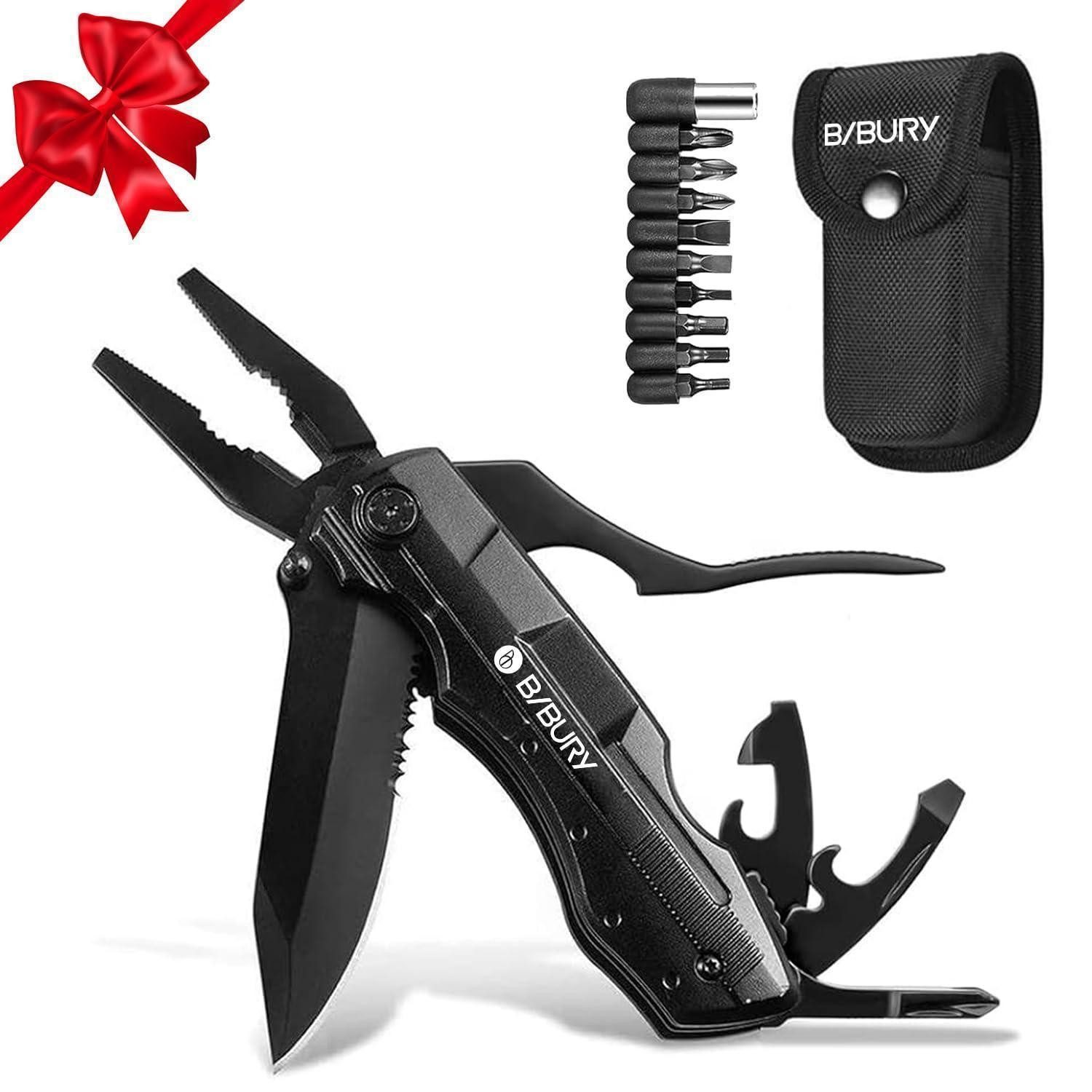 LuxusKollektion Multitool Multitool Messer 5 in 1 Edelstahl Klappmesser, (1 St)