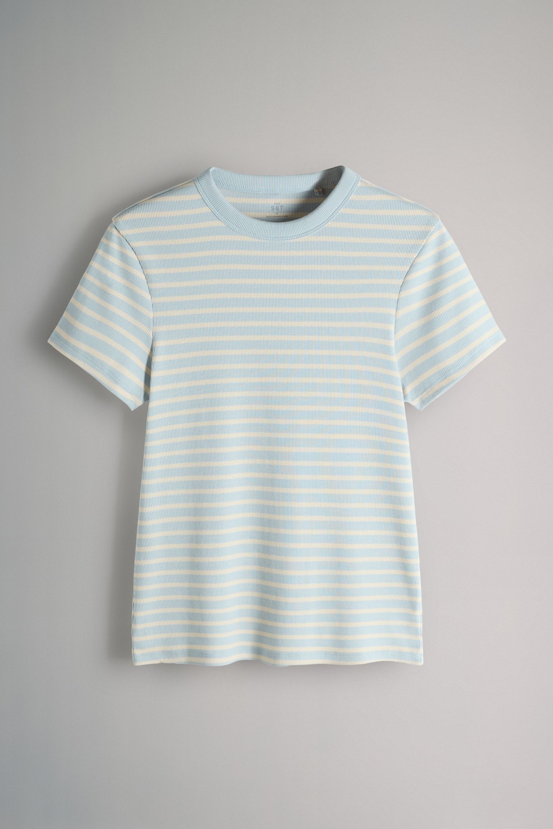 The Set T-Shirt The Set gerippte Kurzarm-T-Shirts, 5er-Pack (5-tlg) günstig online kaufen