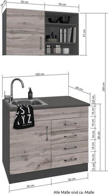 HELD MÖBEL Küche Mali, Breite 100 cm, wahlweise mit E-Geräten