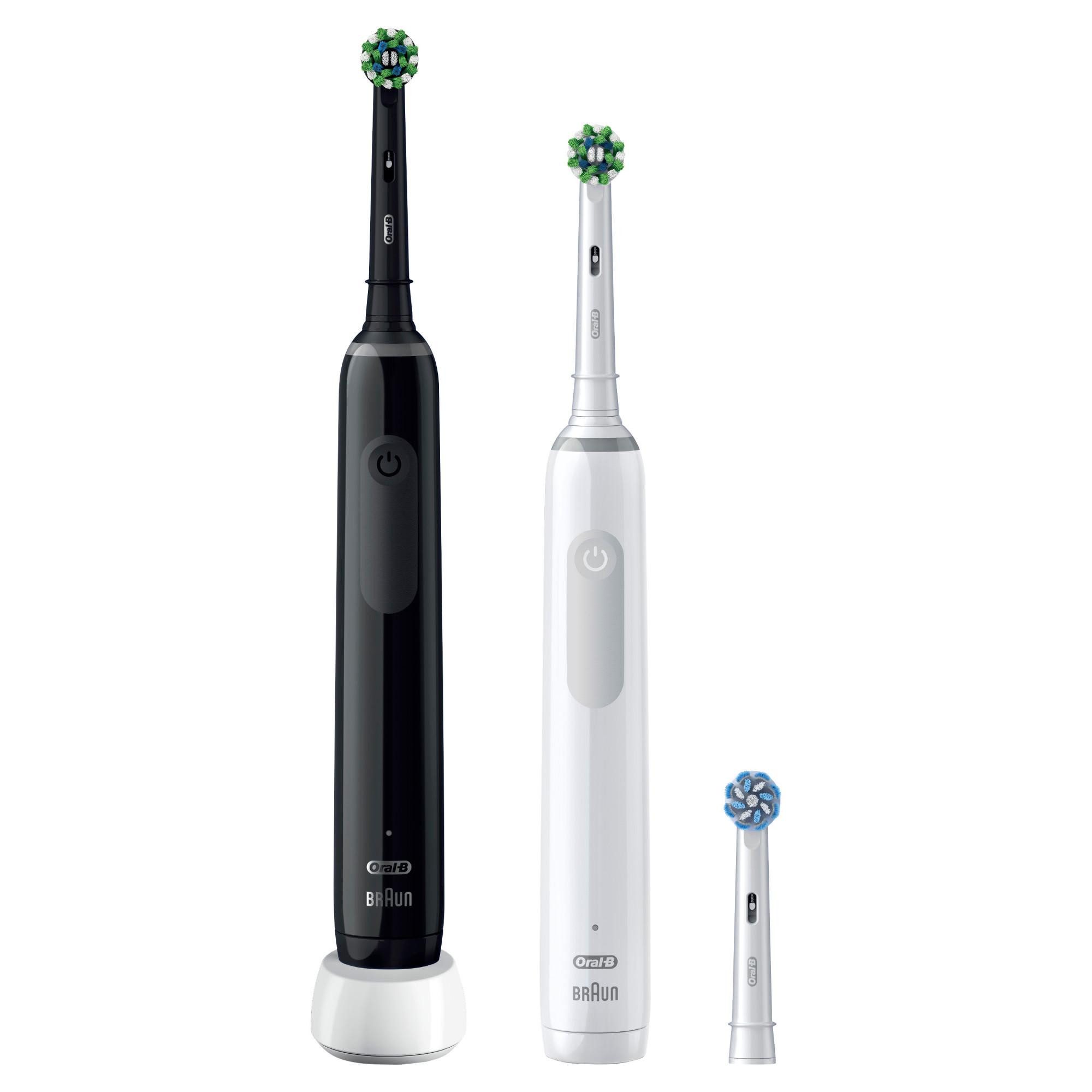 Oral-B Elektrische Zahnbürste Oral-B PRO 3 3900 Duopack Black-White, Aufsteckbürsten: 3 St.