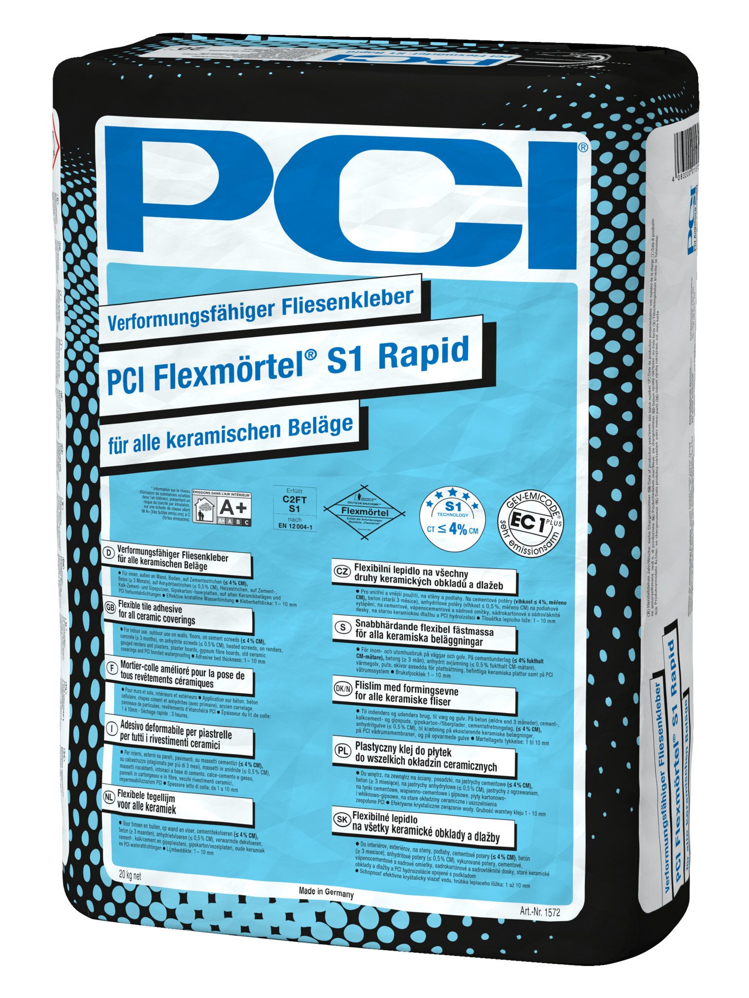PCI Fliesenkleber PCI Flexmörtel® S1 Rapid grau 20 kg, 20 kg