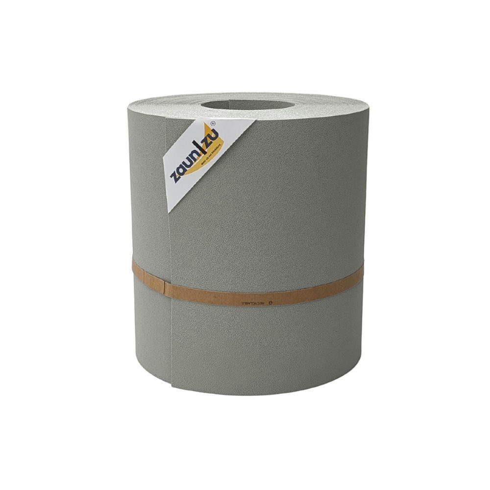 zaunzu Sichtschutzstreifen Premium Maxi für Doppelstabmatten 24cm hoch Steingrau 26m, (1x Einzelstreifen, 24cm hoch, UV-beständiger Sichtschutz), PP für Doppelstabmatten UV-beständiger Sichtschutz