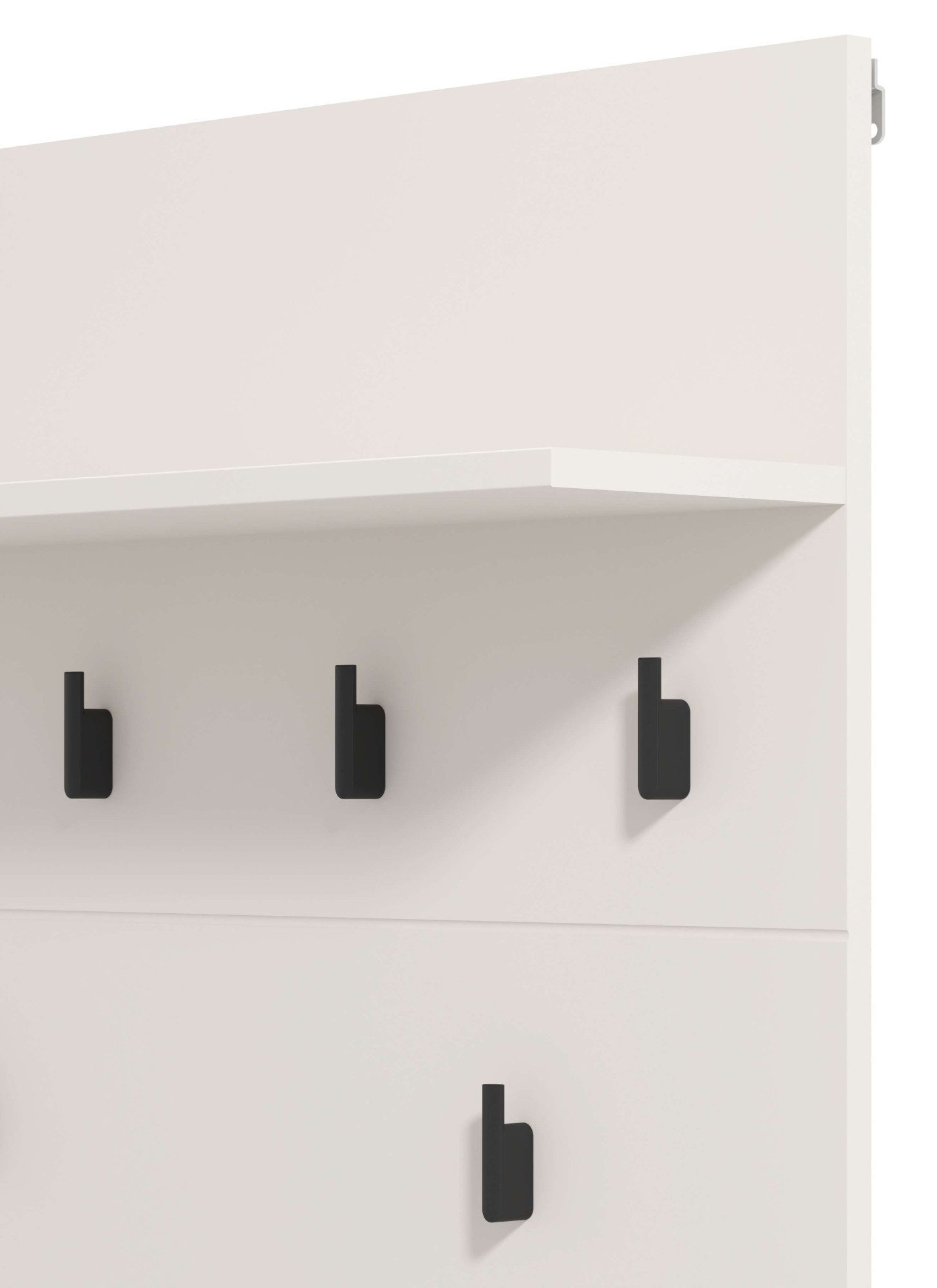Home affaire Garderobenpaneel Rathlin, Wandregal Wandpaneel, Wandgarderobe praktisch & stillvoll, mit 6 Kleiderhaken und Ablage für Accessoires, Breite 77 cm – Bild 5 von 5