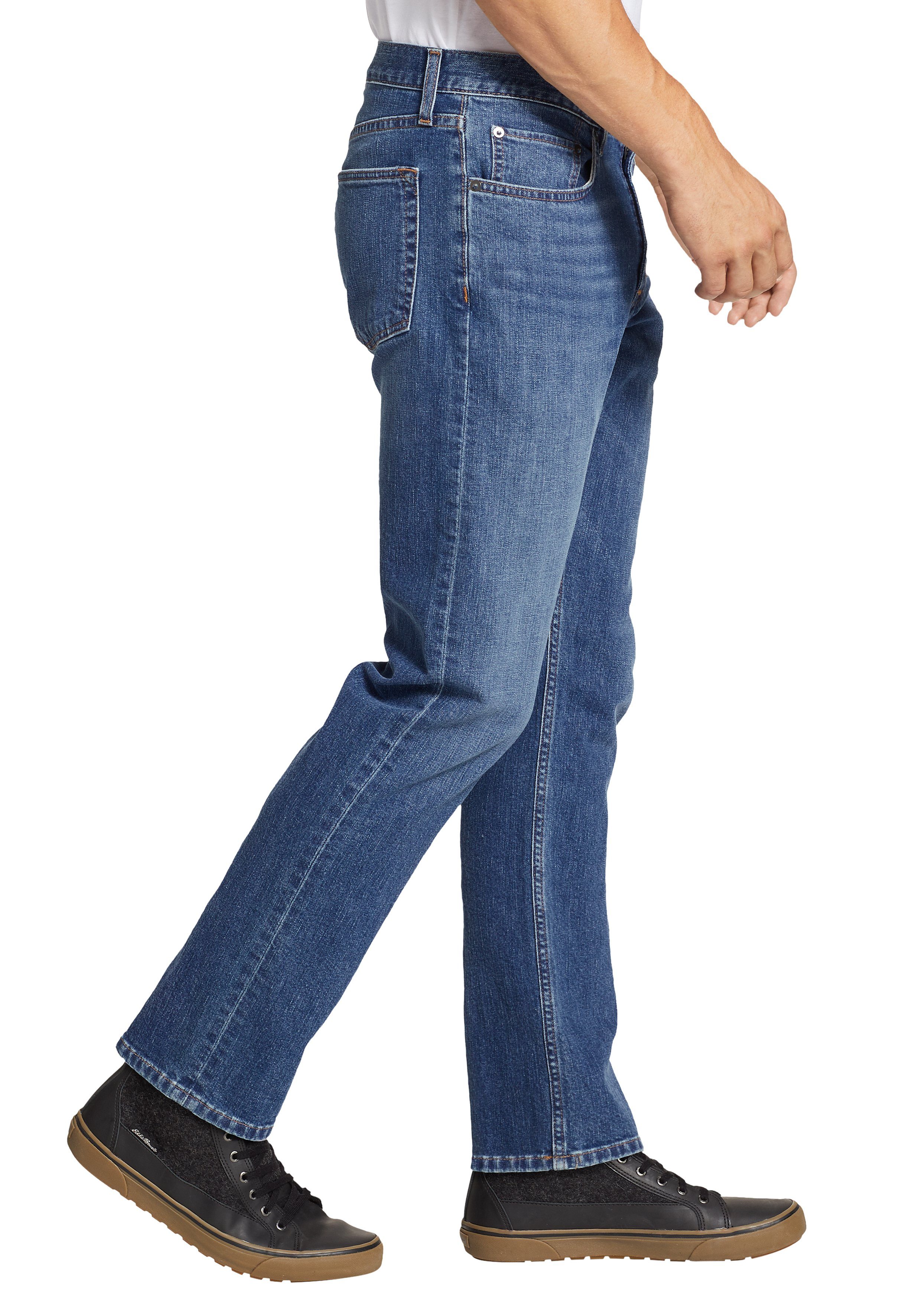 Eddie Straight Fit Straight-Jeans Stretch Meridianblau Bauer - Flex