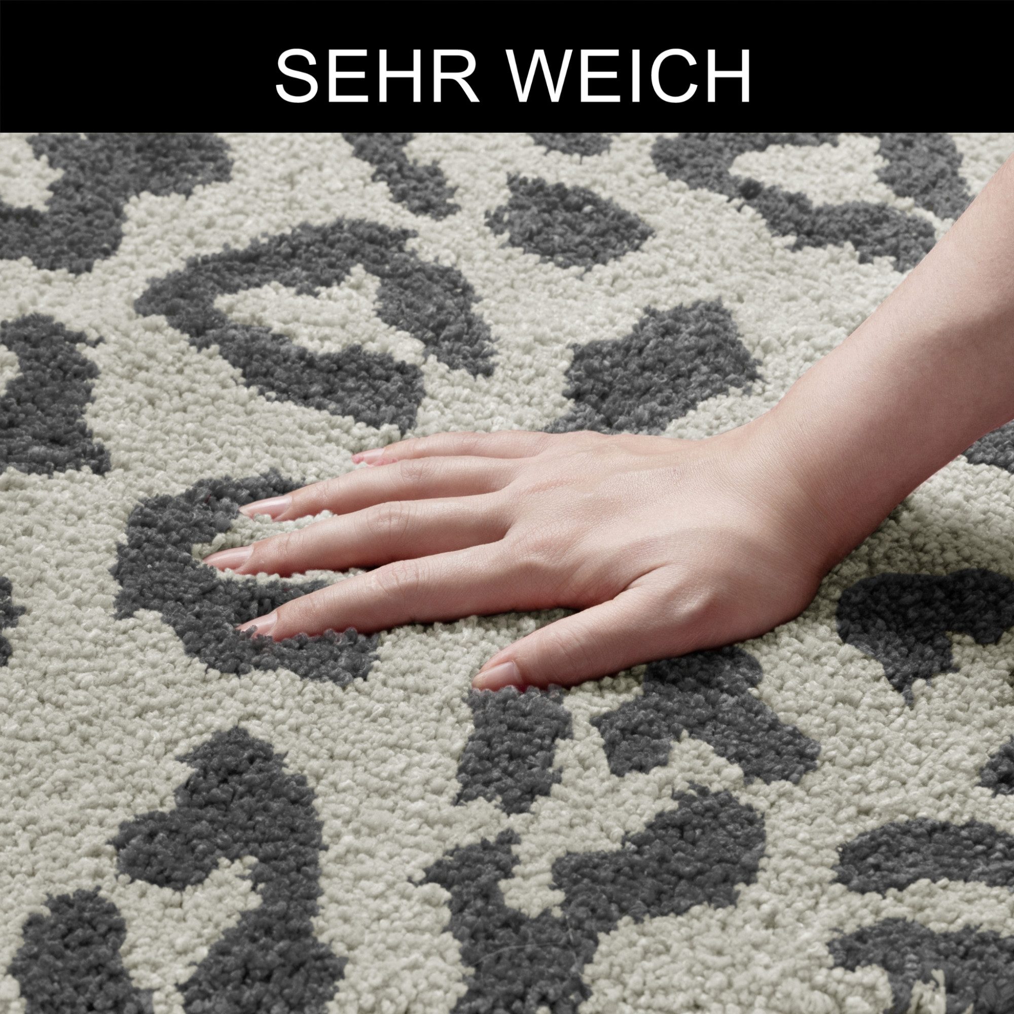 OTTO home Badematte Anna Leo, Badvorleger, Badezimmer Teppich, Duschvorleger, Höhe 15 mm, rutschhemmend beschichtet, schnell trocknend, fußbodenheizungsgeeignet – Bild 4 von 5