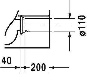 Duravit WC-Komplettset DU Stand-WC Kombi 650mm Viu, Weiß rimles