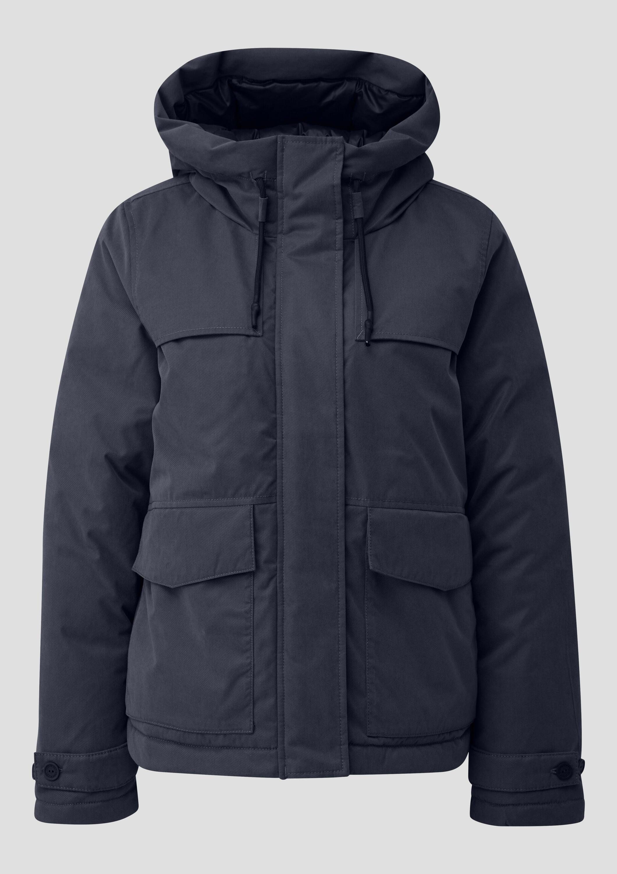 QS Winterjacke Outdoor-Jacke Gefütterte Jacke mit Kapuze