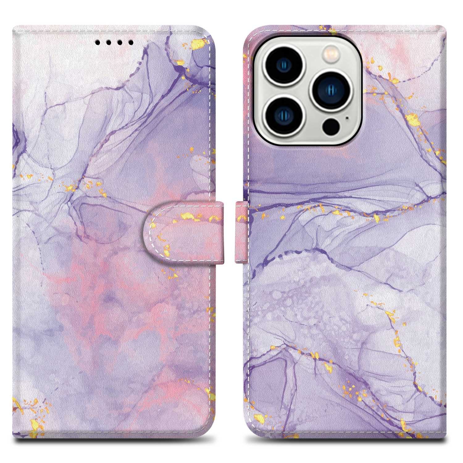 Cadorabo Handyhülle für iPhone 14 PRO Hülle Apple iPhone 14 PRO, Handy Schutzhülle - Hülle, Standfunktion, Kartenfach, Magnetverschluss