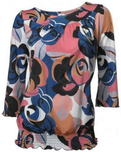 YESET T-Shirt Druckshirt Shirt Blumen Print 3/4 Arm Bluse Tunika bunt 168596
