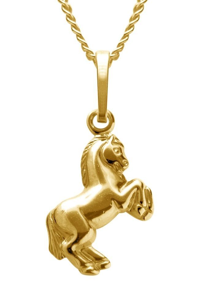 Firetti Kette mit Anhänger Schmuck Geschenk Silber 925 Halsschmuck Halskette Panzerkette Pferd