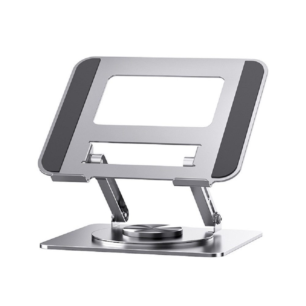 feinlux Laptop-Ständer Laptoptisch Laptop ständer mit 360 Drehbarer Basis, (bis 17 Zoll, Packung, Verstellbarer laptopständer, Belüfteter und faltbarer, Kompatibel mit MacBook Air, Pro, Samsung)