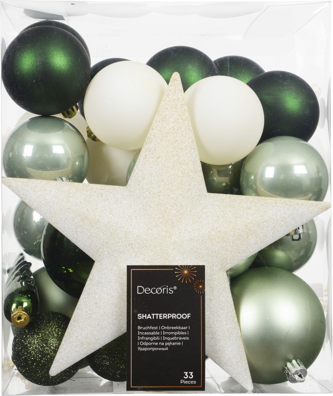 Kaemingk Weihnachtsbaumkugel Decoris Weihnachtskugeln mit Christbaumspitze günstig online kaufen