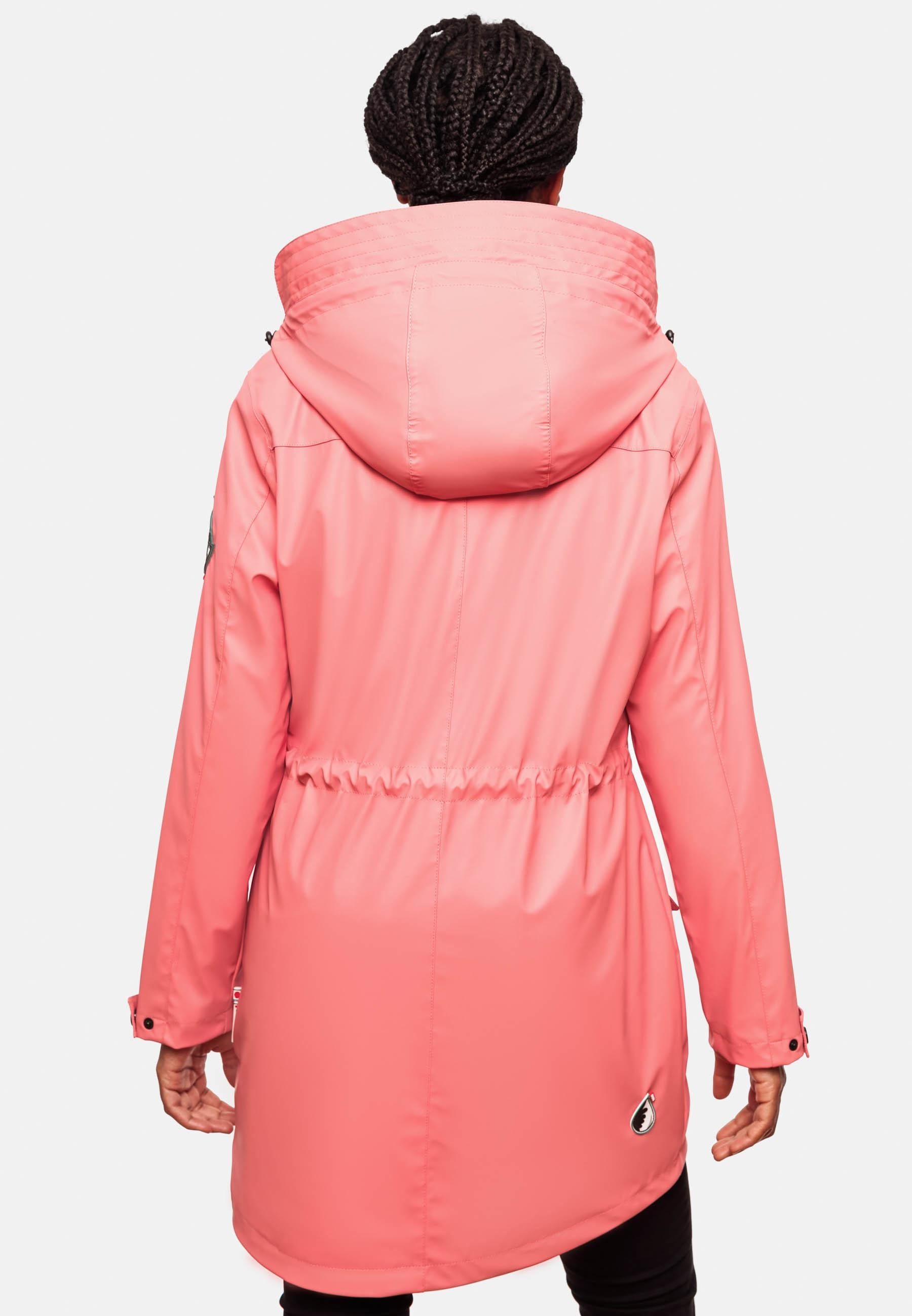 Navahoo Outdoorjacke Deike modischer Damen Outdoor Regenmantel