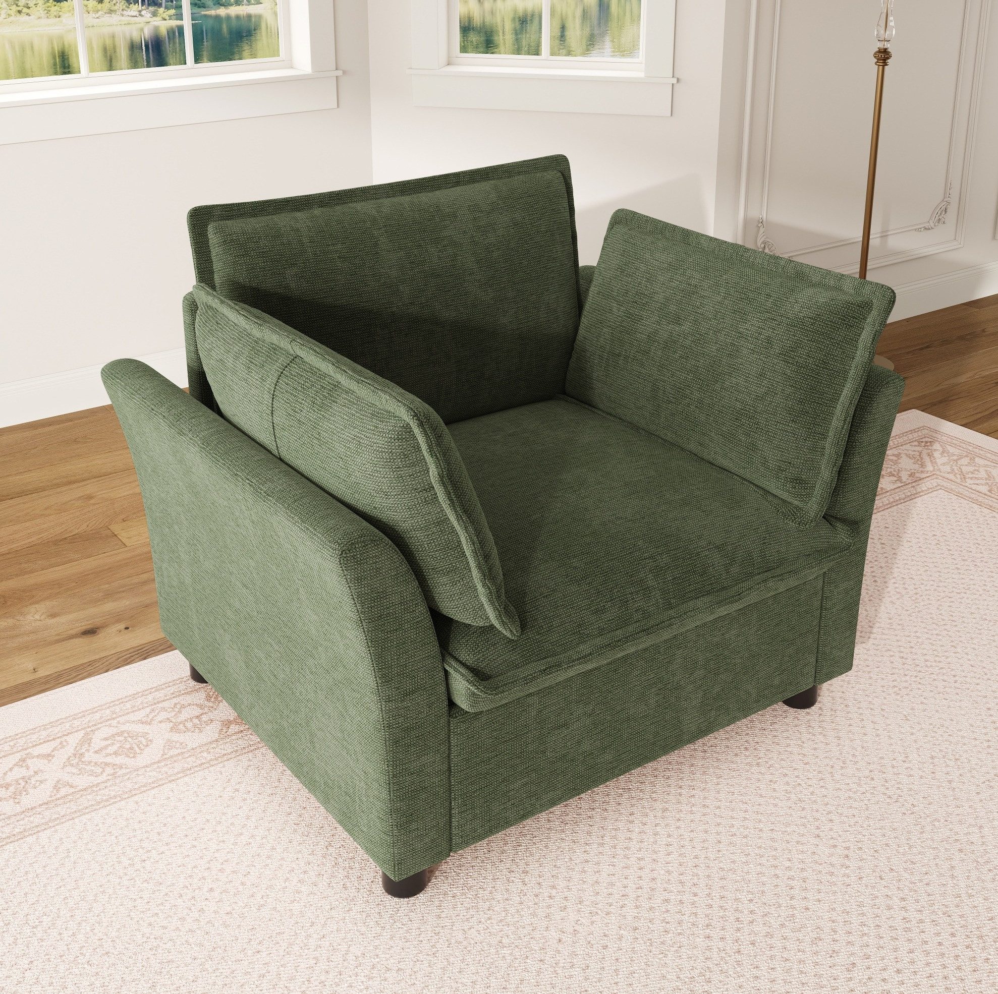 Sofa Modulares Sitzmöbel mit dicken Polstern & Kissen