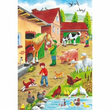 Schmidt Spiele Puzzle Tiere Auf dem Bauernhof 3x24 Teile, 72 Puzzleteile