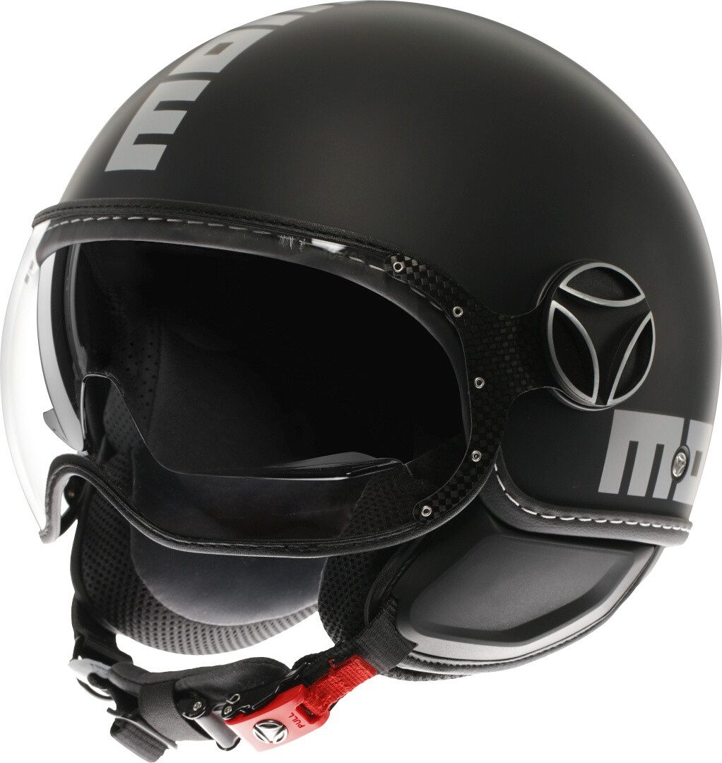 Momo Motorradhelm FGTR Evo Mono S26 Jethelm, Vorbereitet Für Kommunikationssystem,integriertes Sonnenvisier