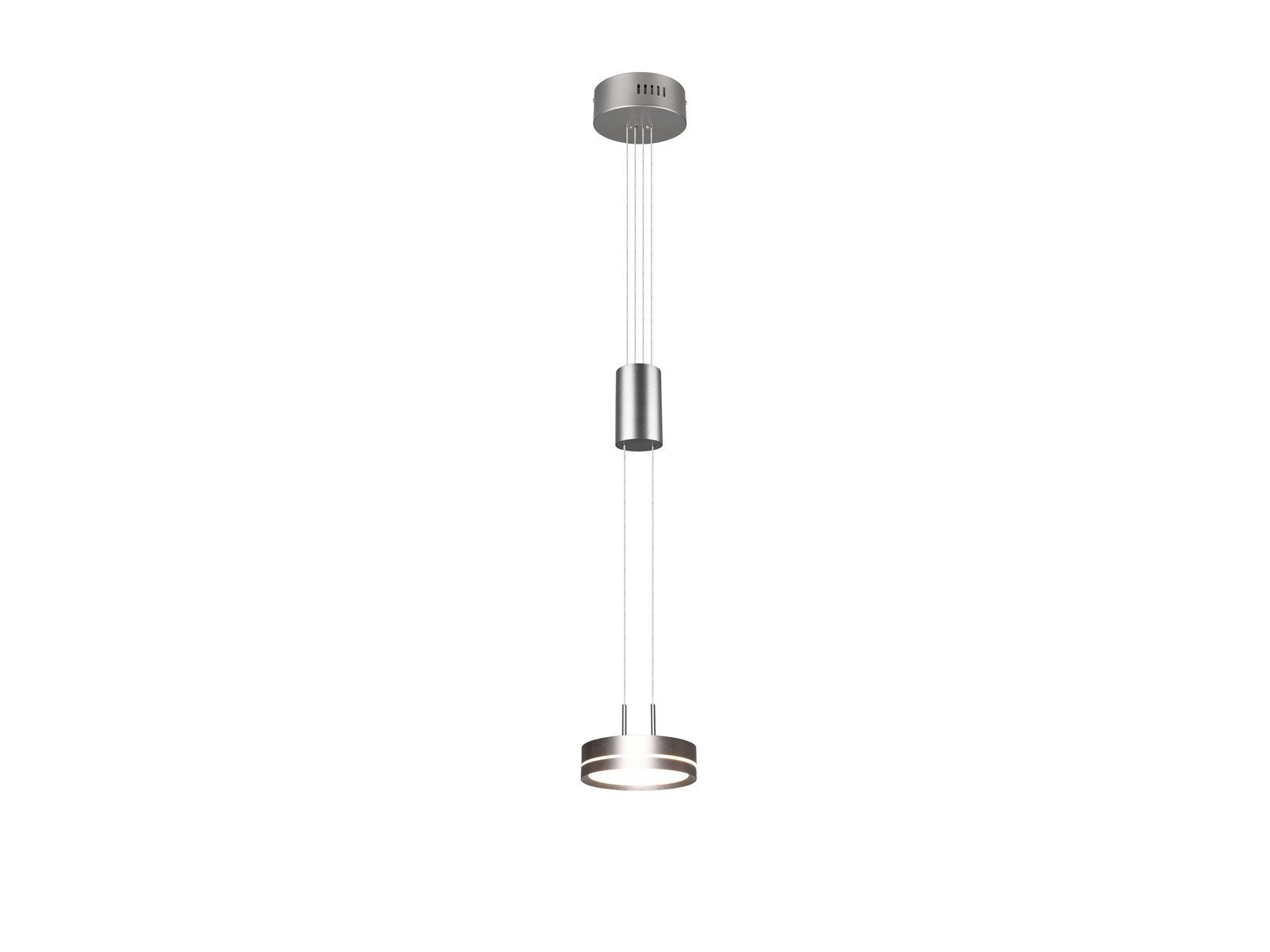TRIO Leuchten LED Pendelleuchte, Dimmfunktion, LED fest integriert, Warmweiß, minimalistische kleine Esstisch-Lampe hängend, höhenverstellbar Ø 14cm