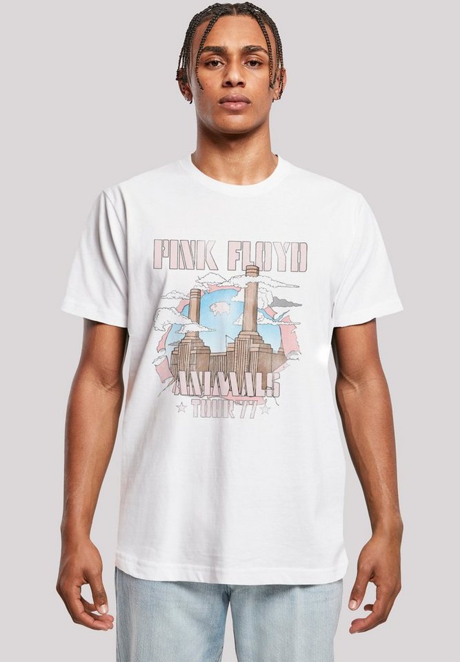 F4NT4STIC T-Shirt Pink Floyd Animal Factory Print, Rippbündchen am Hals und  Doppelnähte am Saum