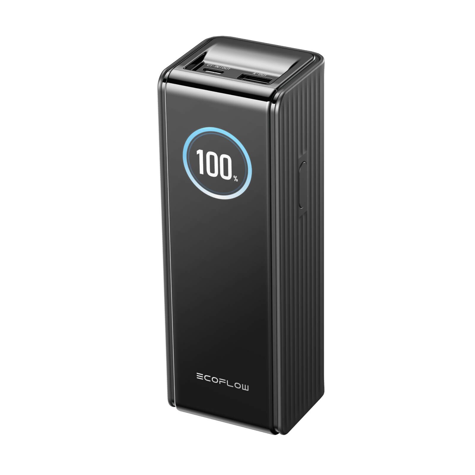 Ecoflow EcoFlow RAPID Powerbank, 25000mAh, integrierte & einziehbare Kabel Powerbank, Tragbares Ladegerät mit zwei 140 W USB-C-Anschlüssen