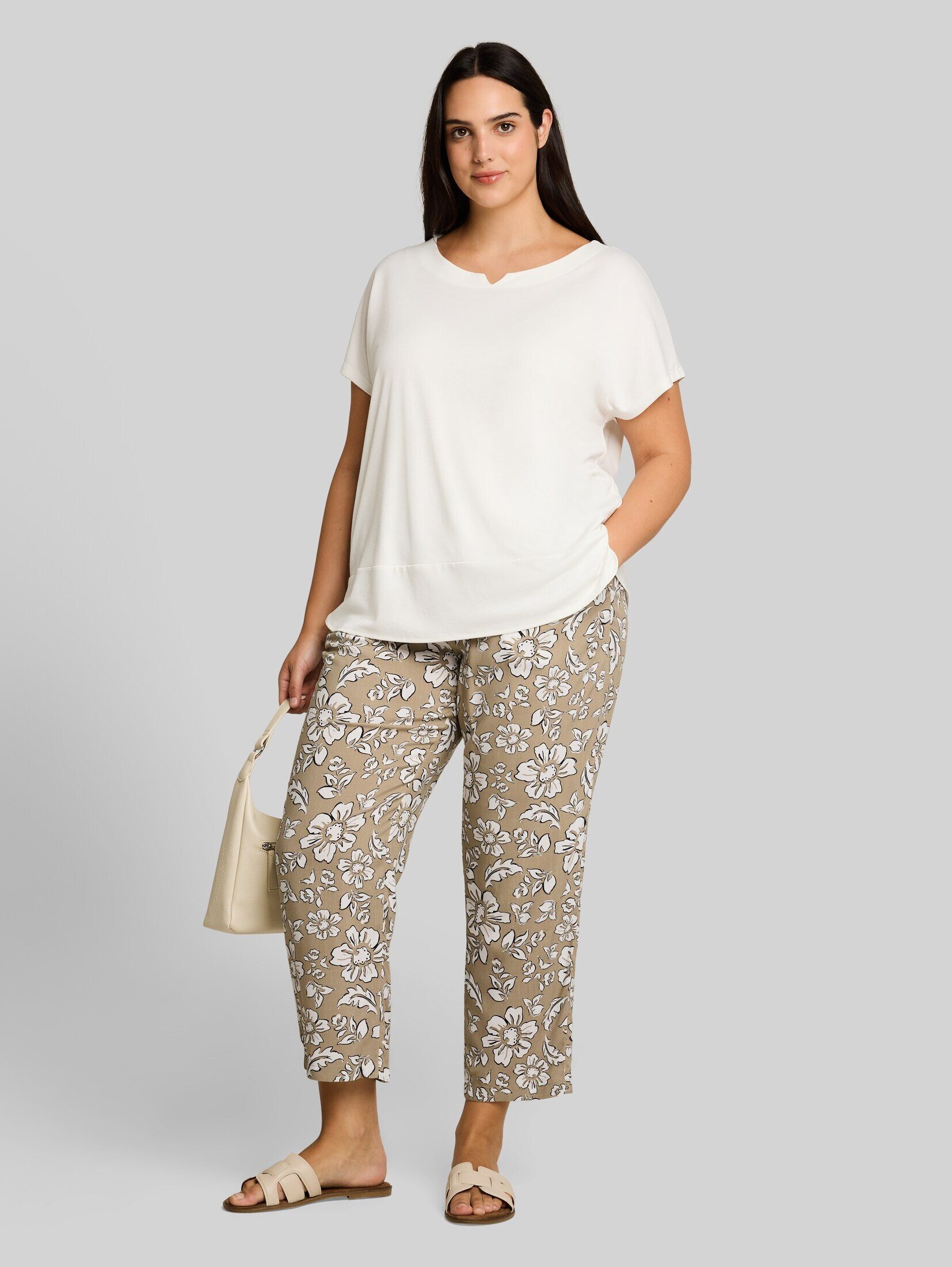 TOM TAILOR PLUS 7/8-Hose Hosen & Chino Plus Size - Loose Fit Hose aus Viskose