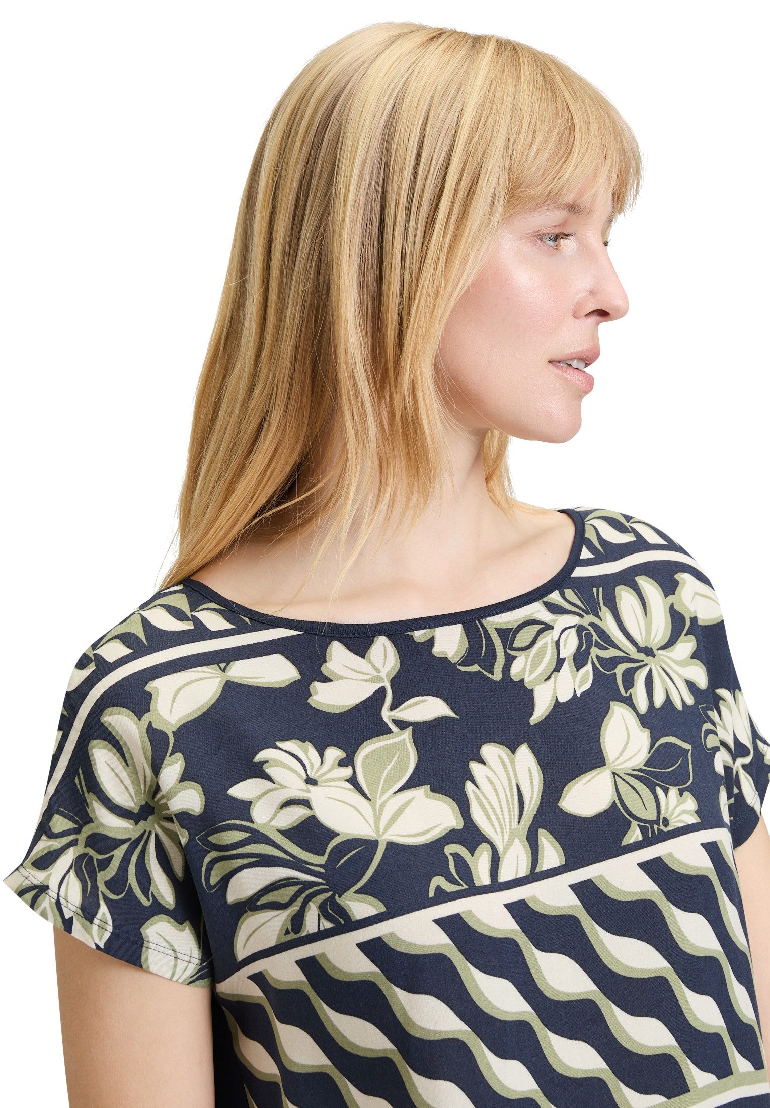 Betty Barclay Kurzarmshirt Damen mit Schleifenknoten (1-tlg)