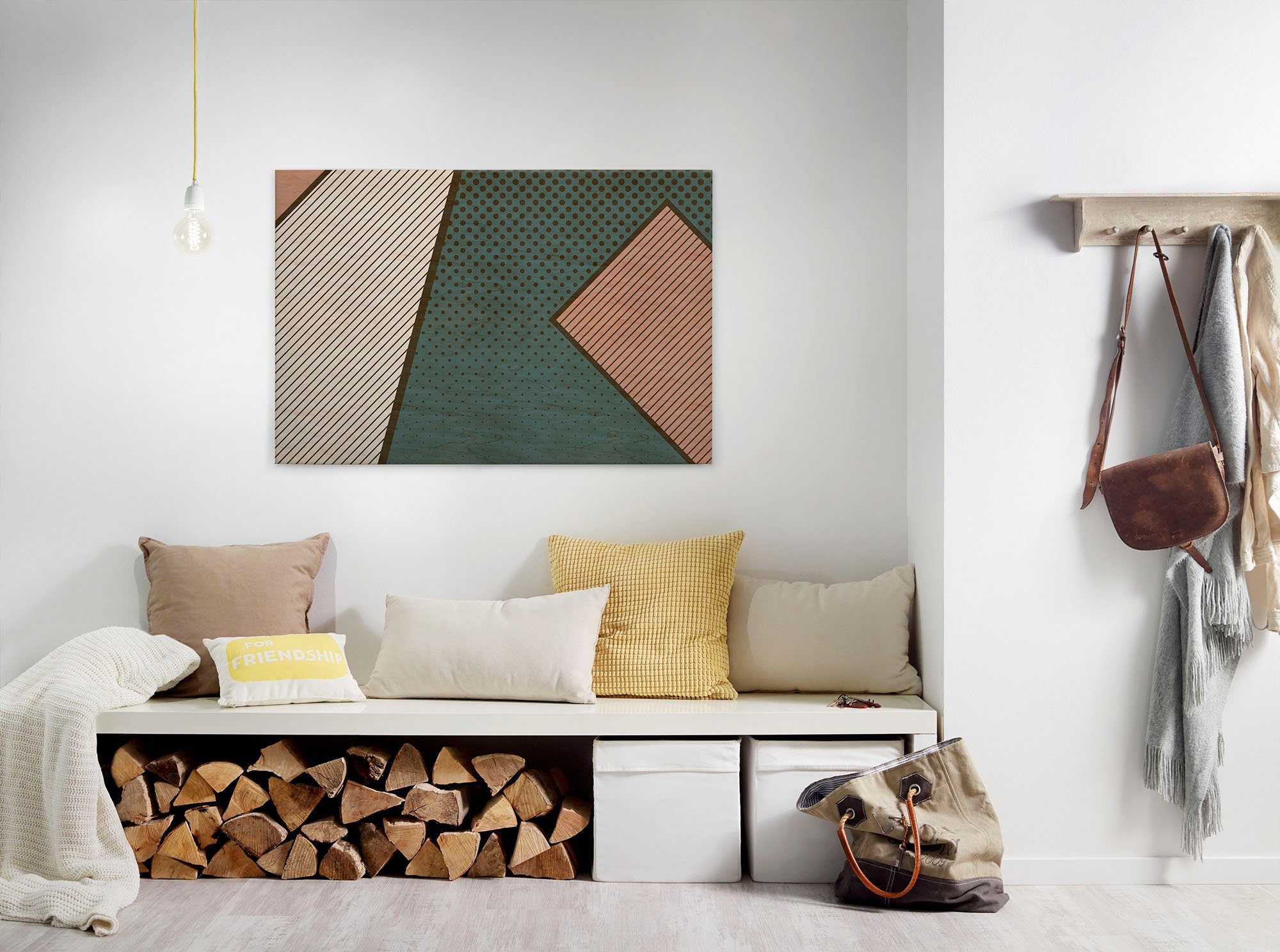 A.S. Création Leinwandbild pattern play, Kinder, Kunst, Modern (1 St), Keilrahmen Bild Grafisch Geometrisch Leinwand-Bild Wohnzimmer modern