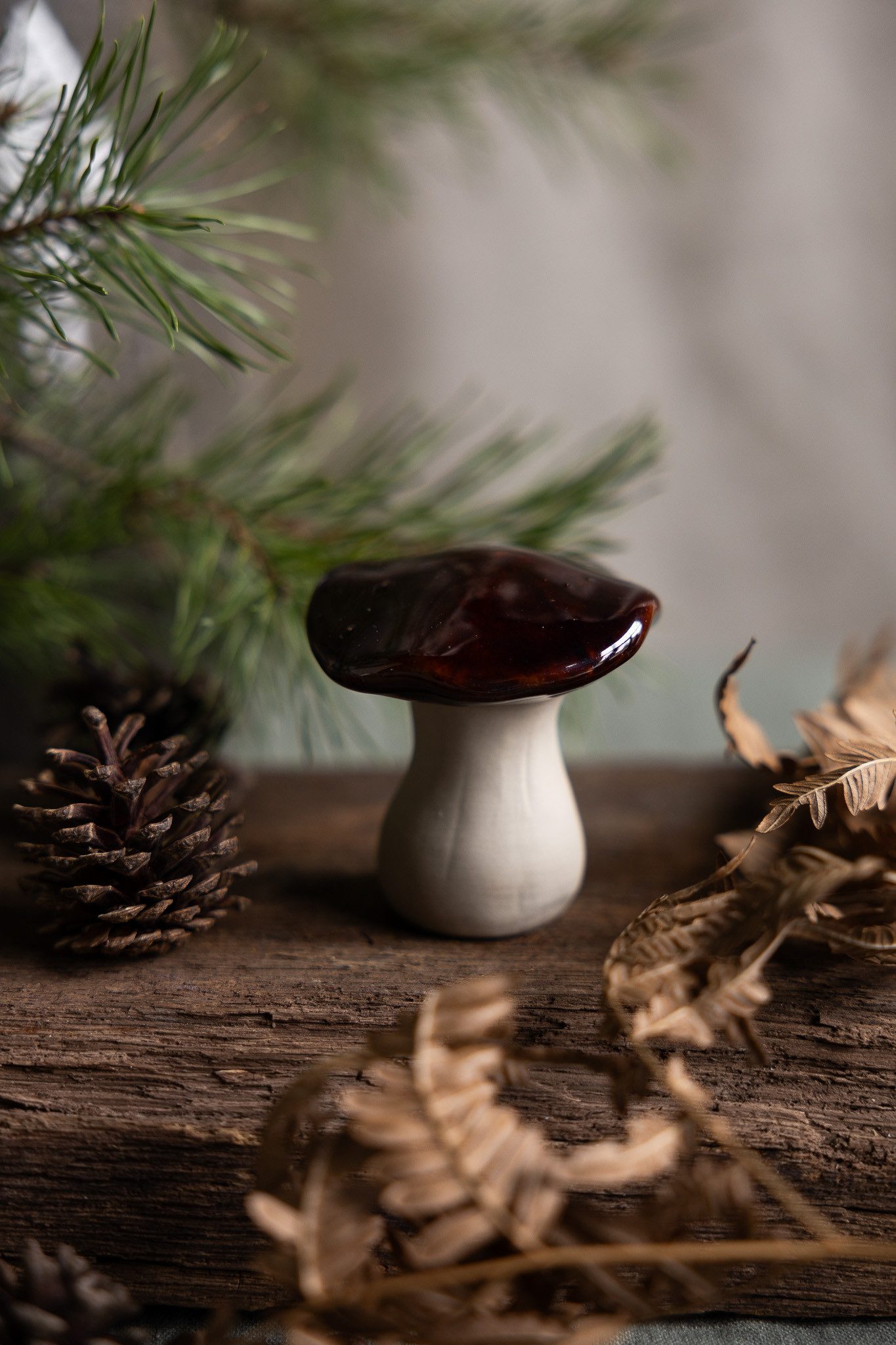 Storefactory Scandinavia Dekoobjekt Pilz aus Keramik, herbstliche Dekoration, Dekofigur aus Keramik