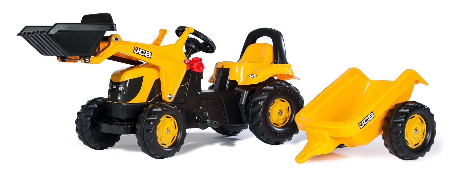 Spielzeug Go-Karts & Tretfahrzeuge Rolly Toys Tretfahrzeug Rolly Toys JCB Traktor mit Anhänger und Lader 023837