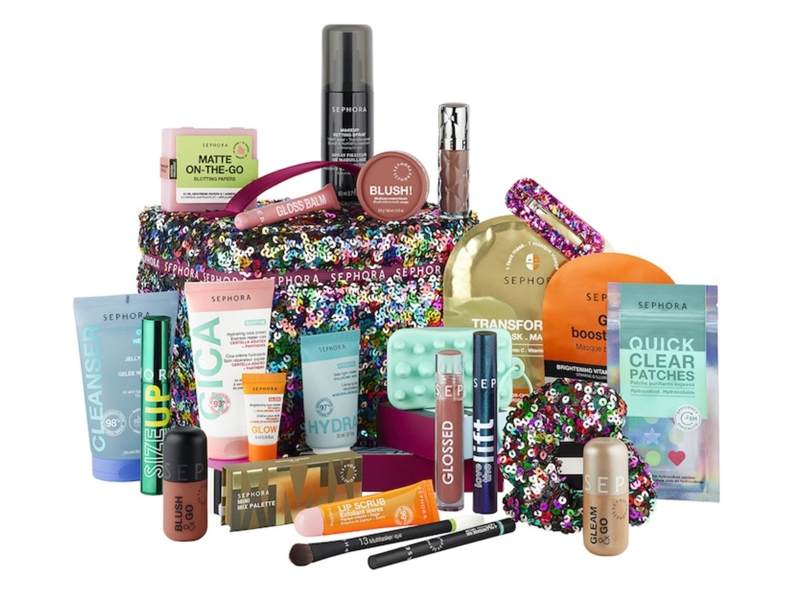 Sephora Kosmetik-Adventskalender Sephora Premium-Adventskalender 2026 – 24 Überraschungen (Packung), Mit Pailletten-Vanity