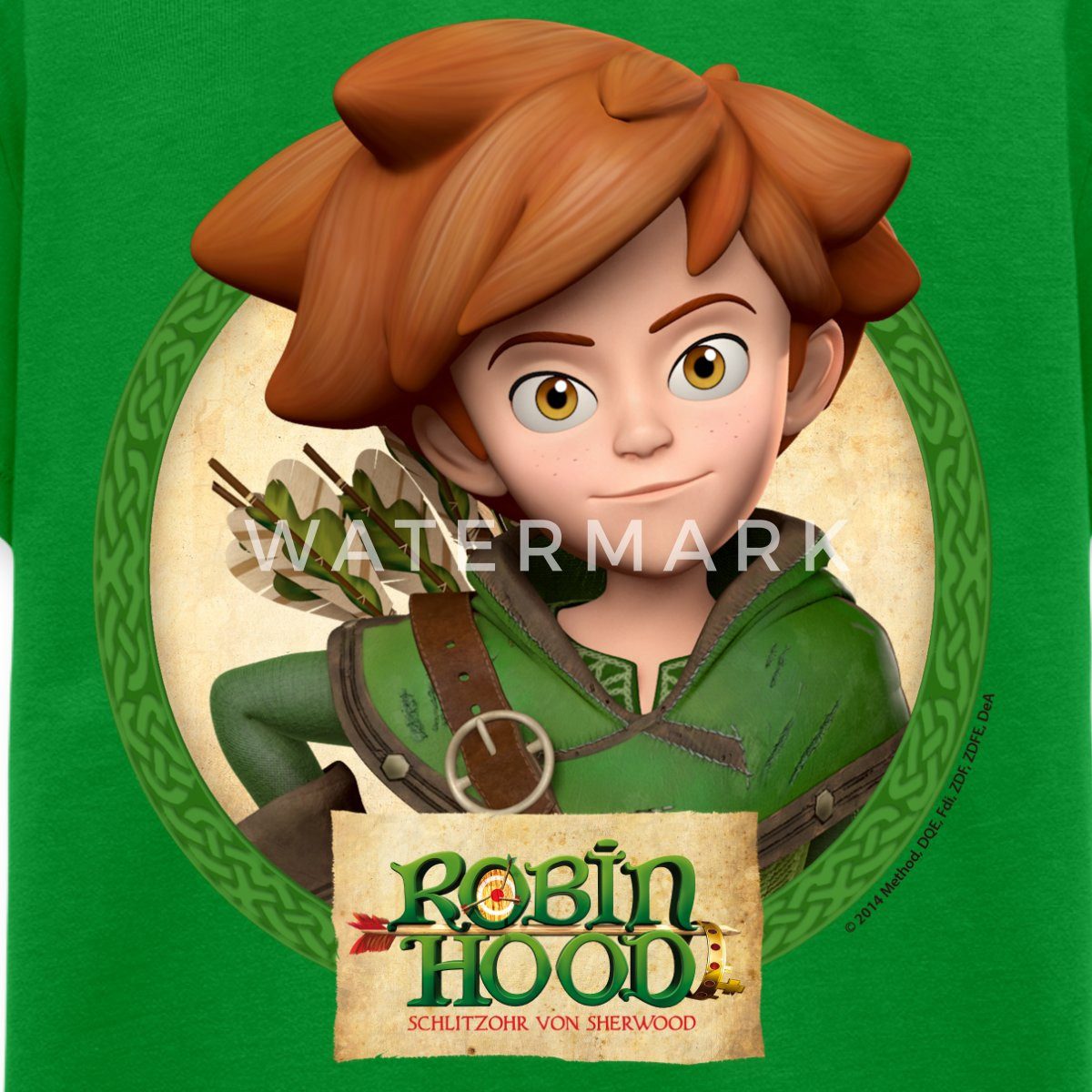 Spreadshirt T-Shirt Robin Hood Schlitzohr Von Sherwood Porträt Kinder Premium T-Shirt (1-tlg)